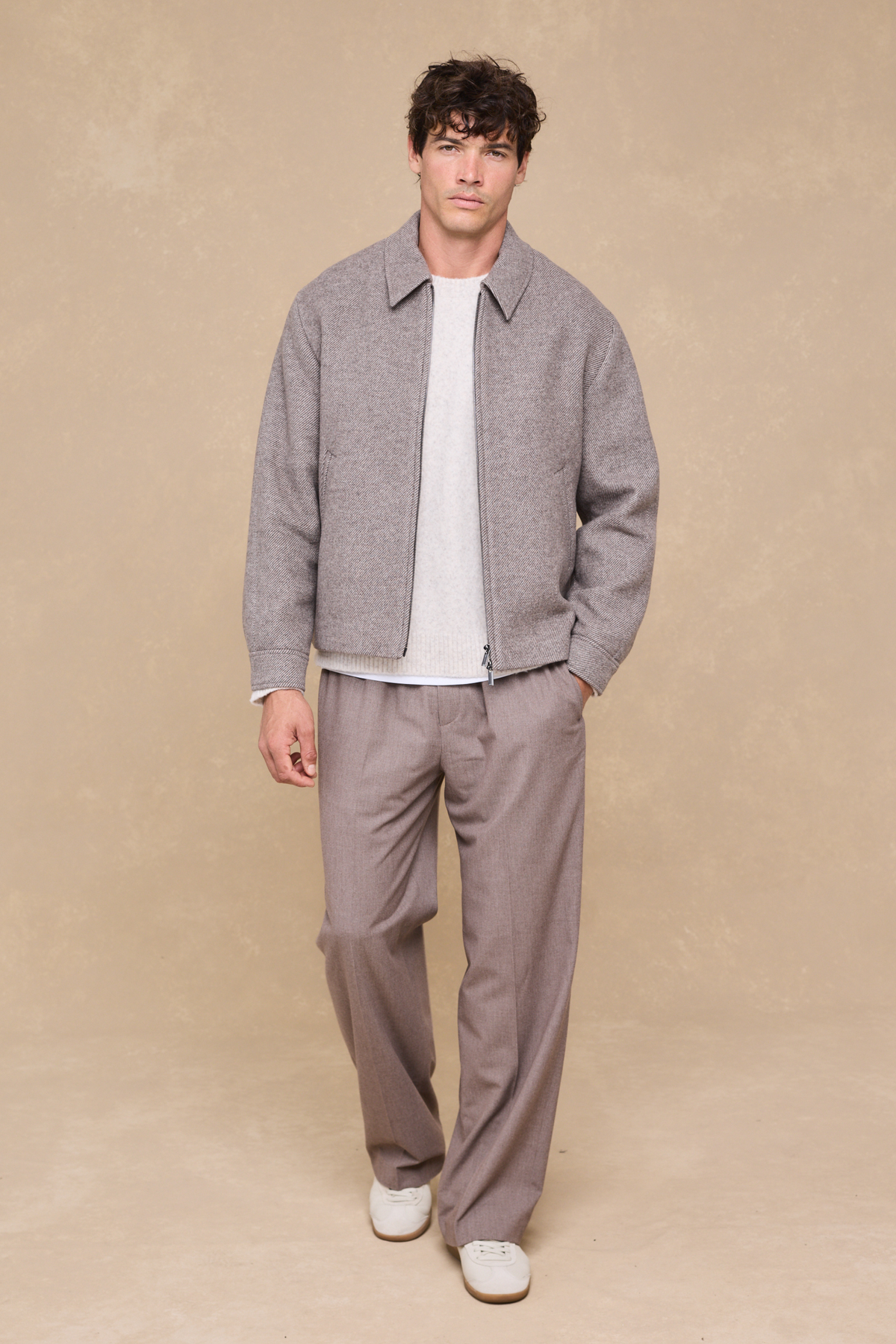 Alessio Blouson Jacket - Brown
