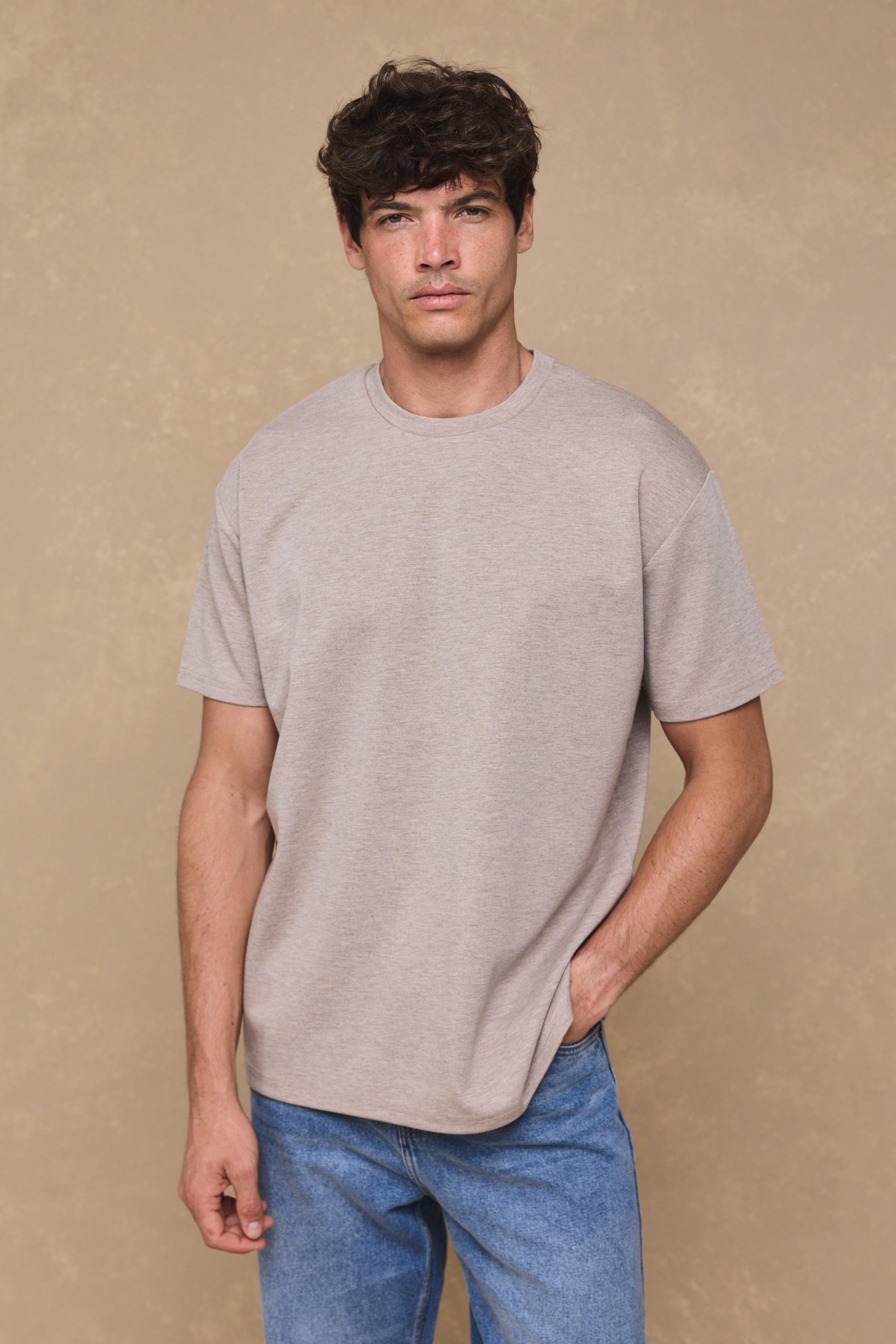 Relaxed Fit T-Shirt - Oatmeal Marl