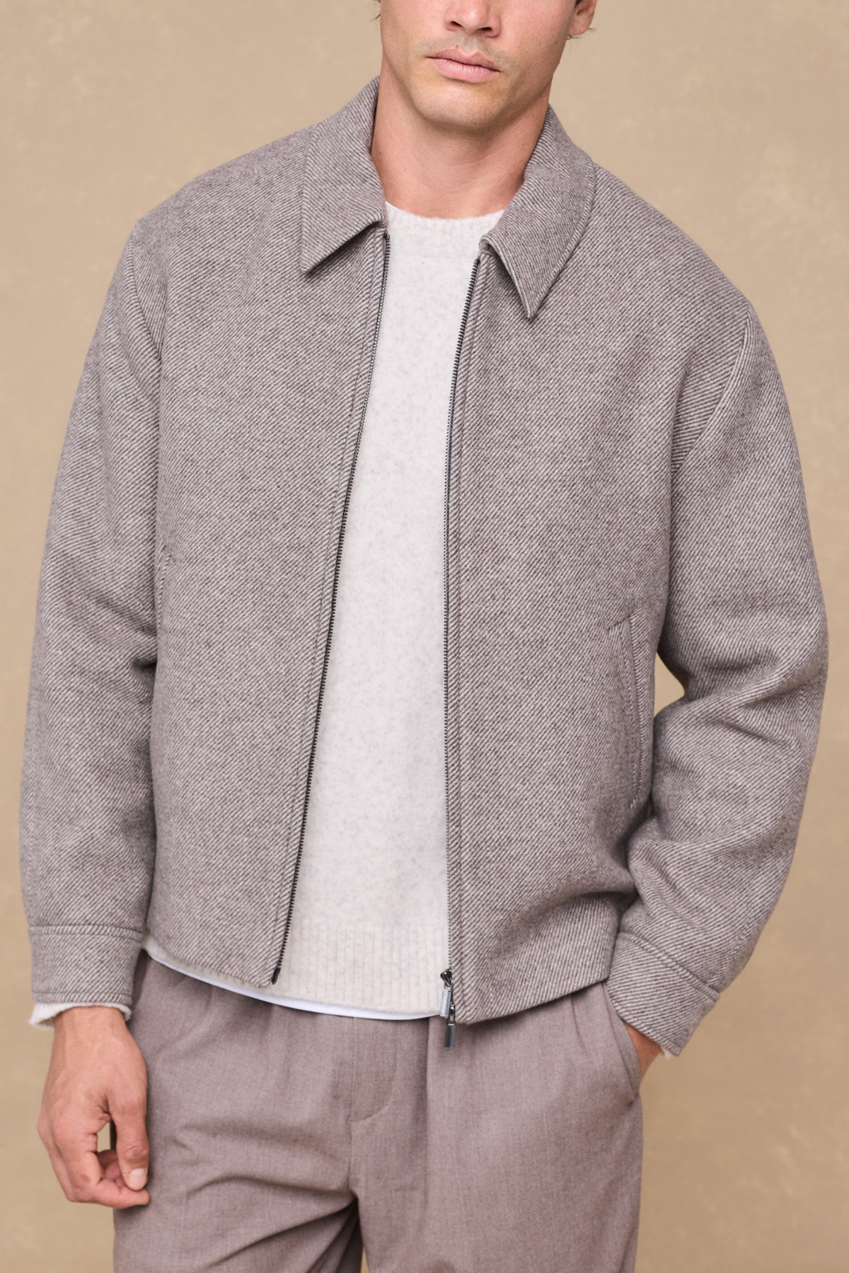 Alessio Blouson Jacket - Brown