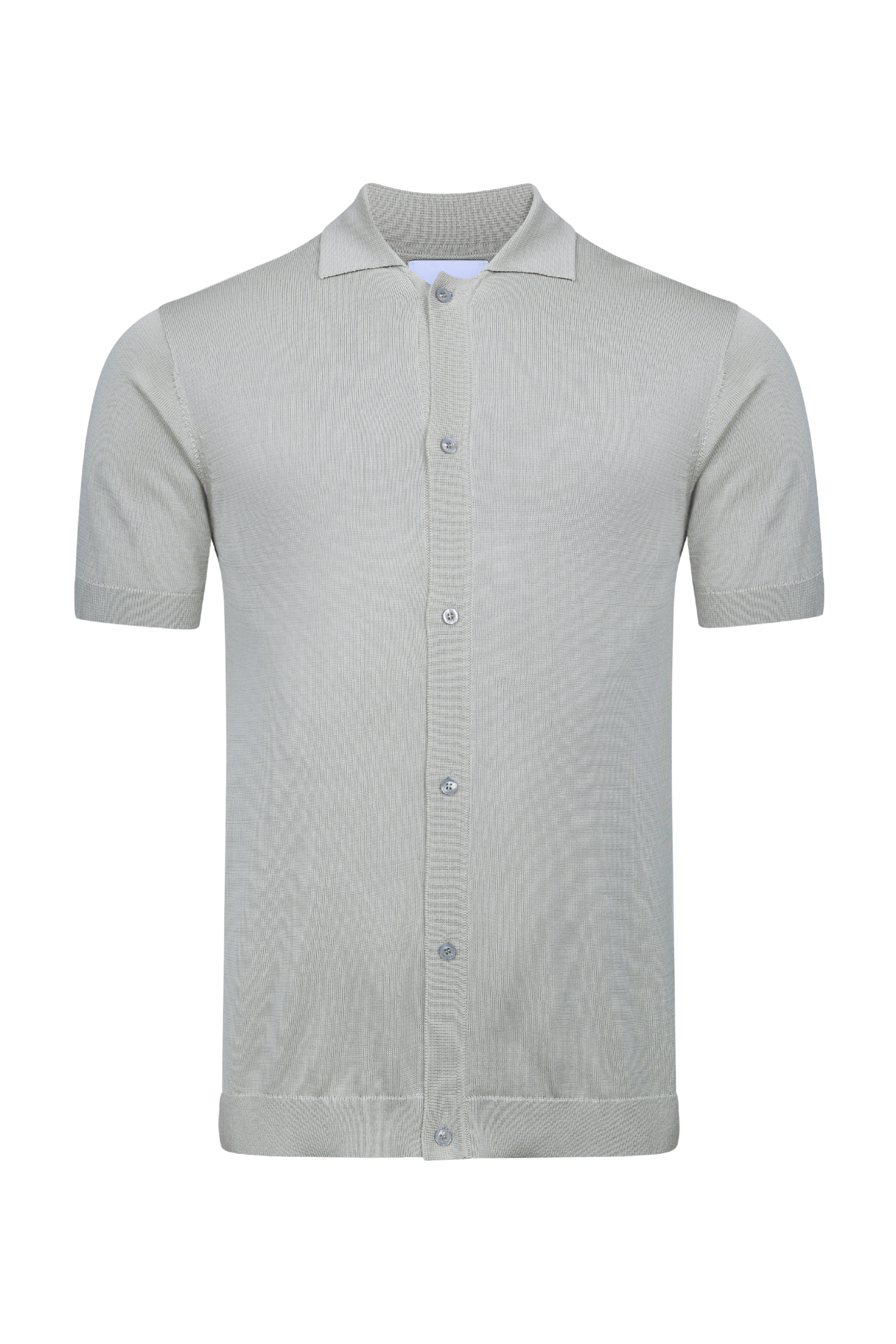Pedro gebreide blouse met korte mouwen en knoopsluiting - Crème