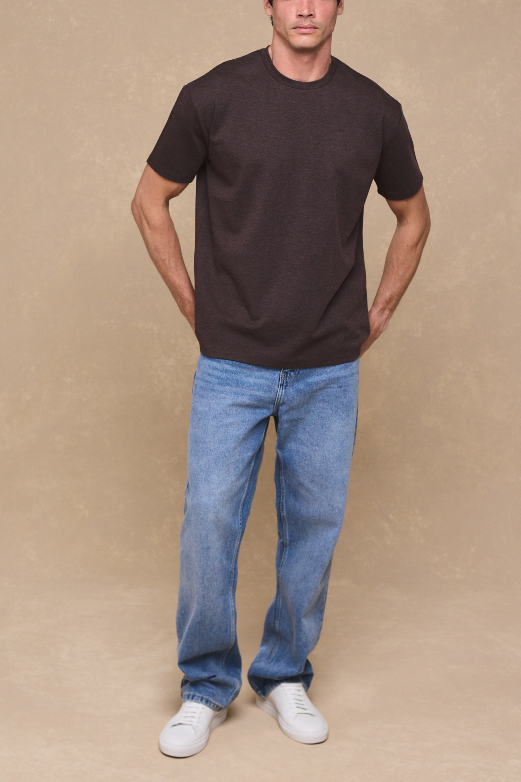 Relaxed Fit T-Shirt - Brown Marl
