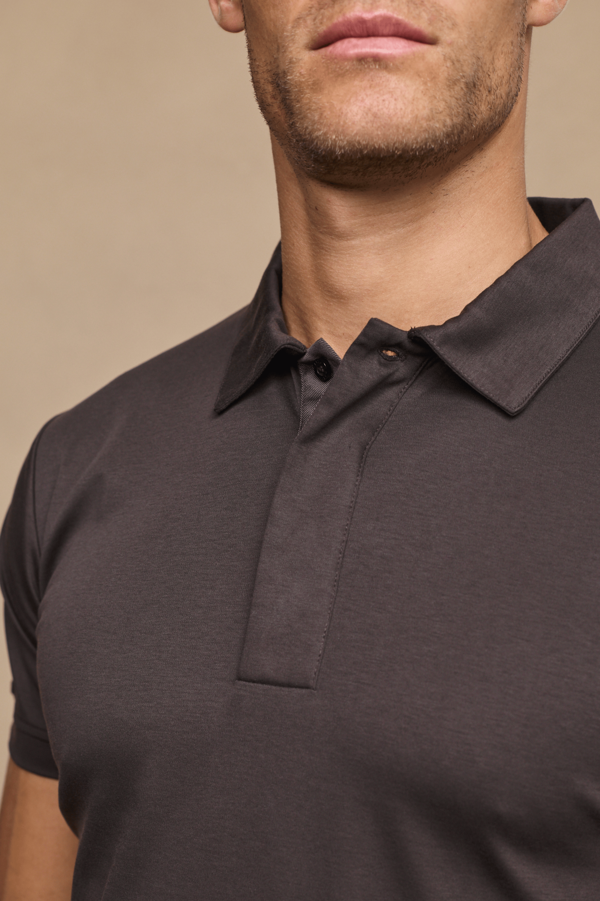 Santi gemerceriseerd poloshirt - bruin