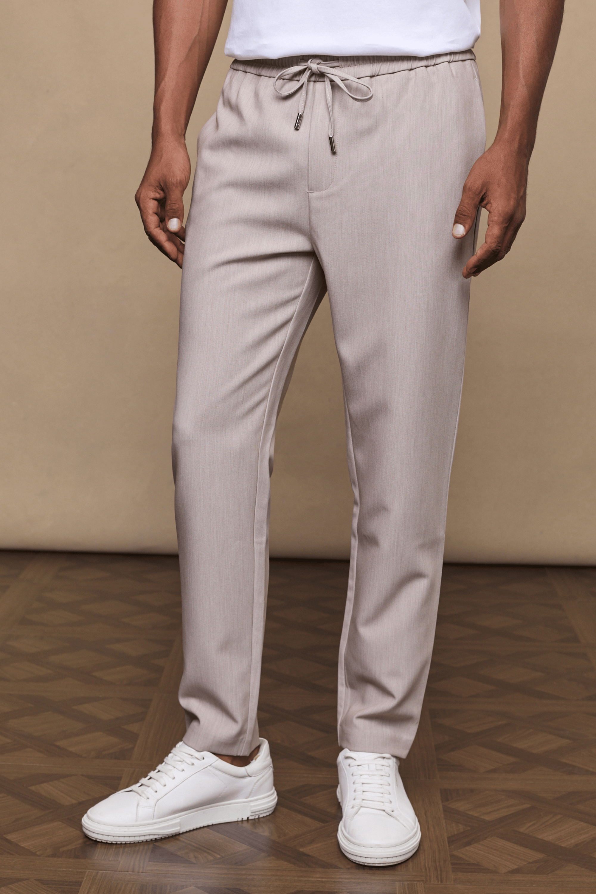 Emilio Everyday Tapered Trouser - Havermout Marmer