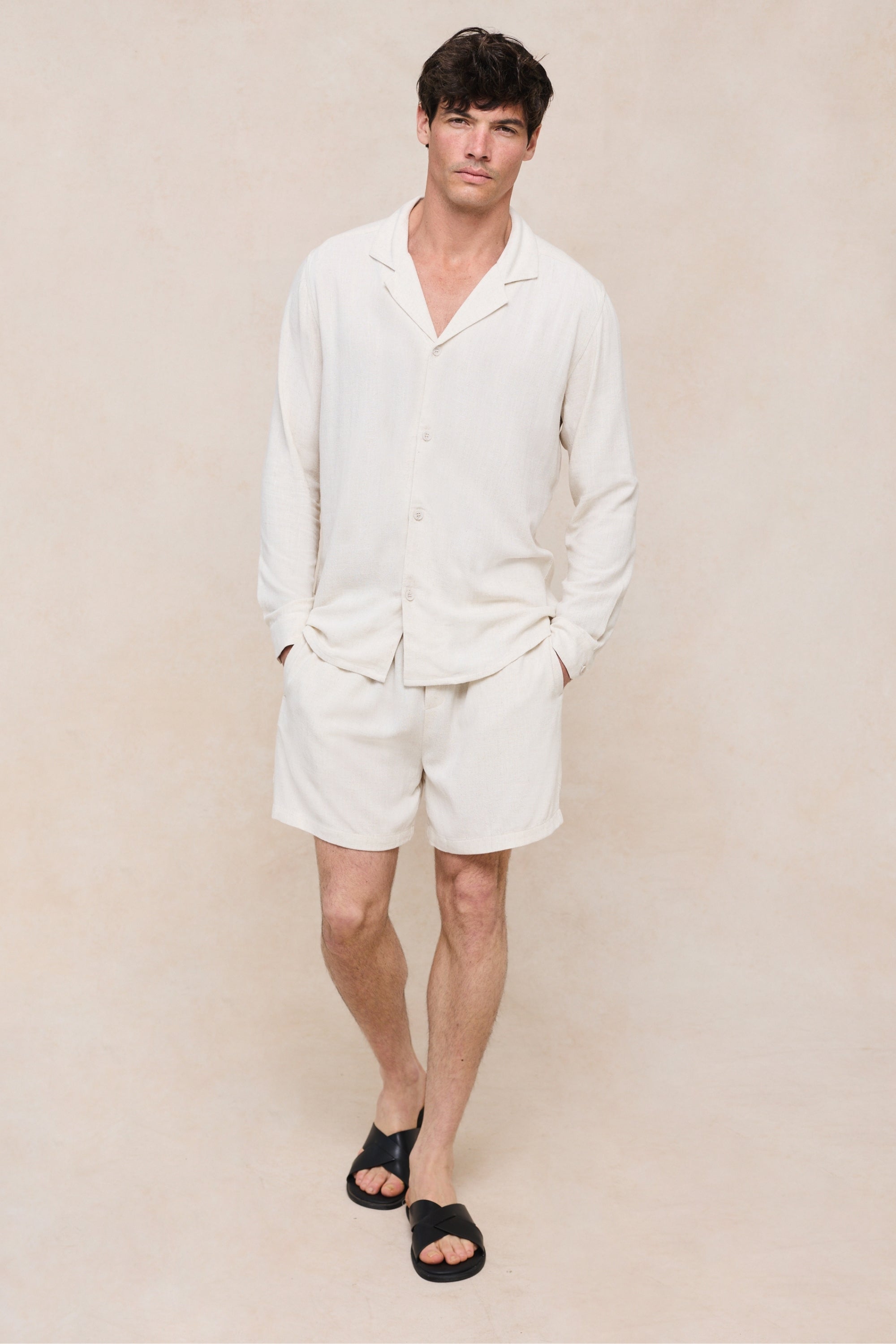 Cami Linen Short - Oatmeal