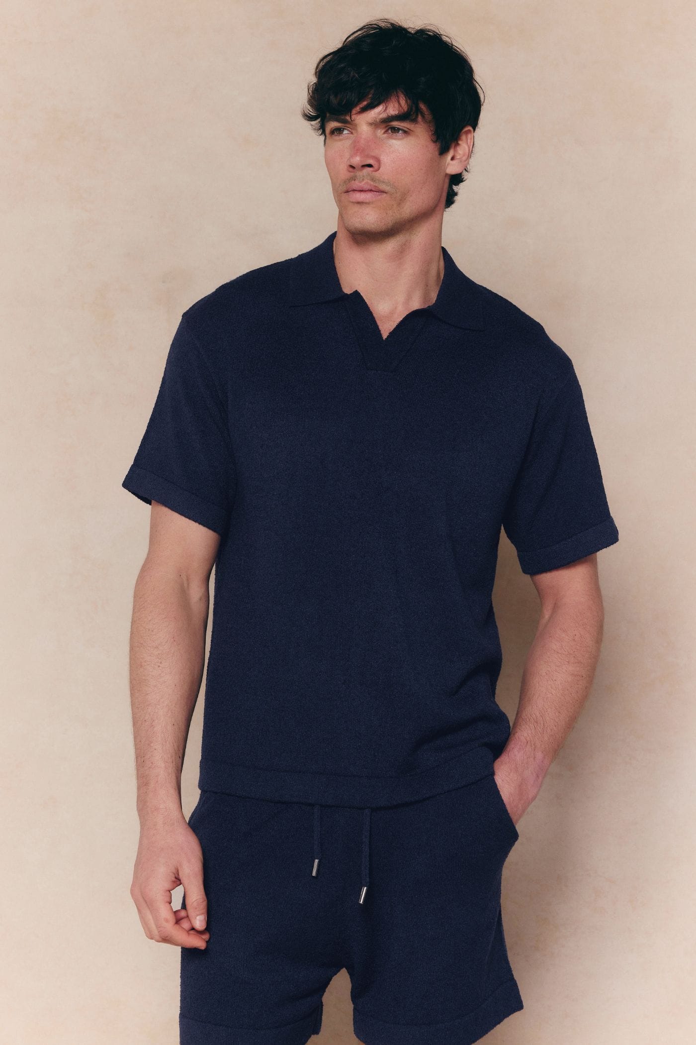 Miguel Boucle poloshirt - Marine
