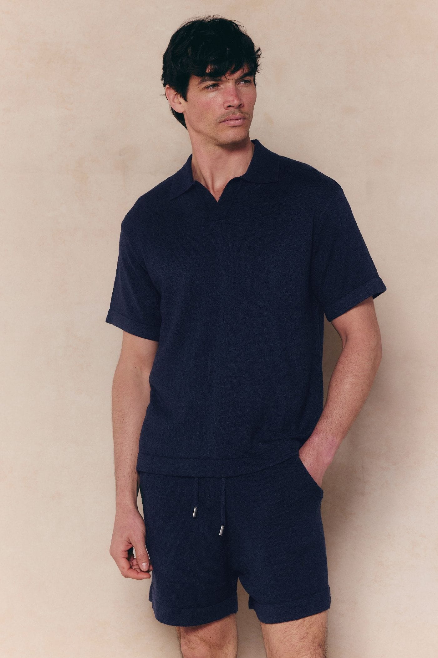 Miguel Boucle poloshirt - Marine