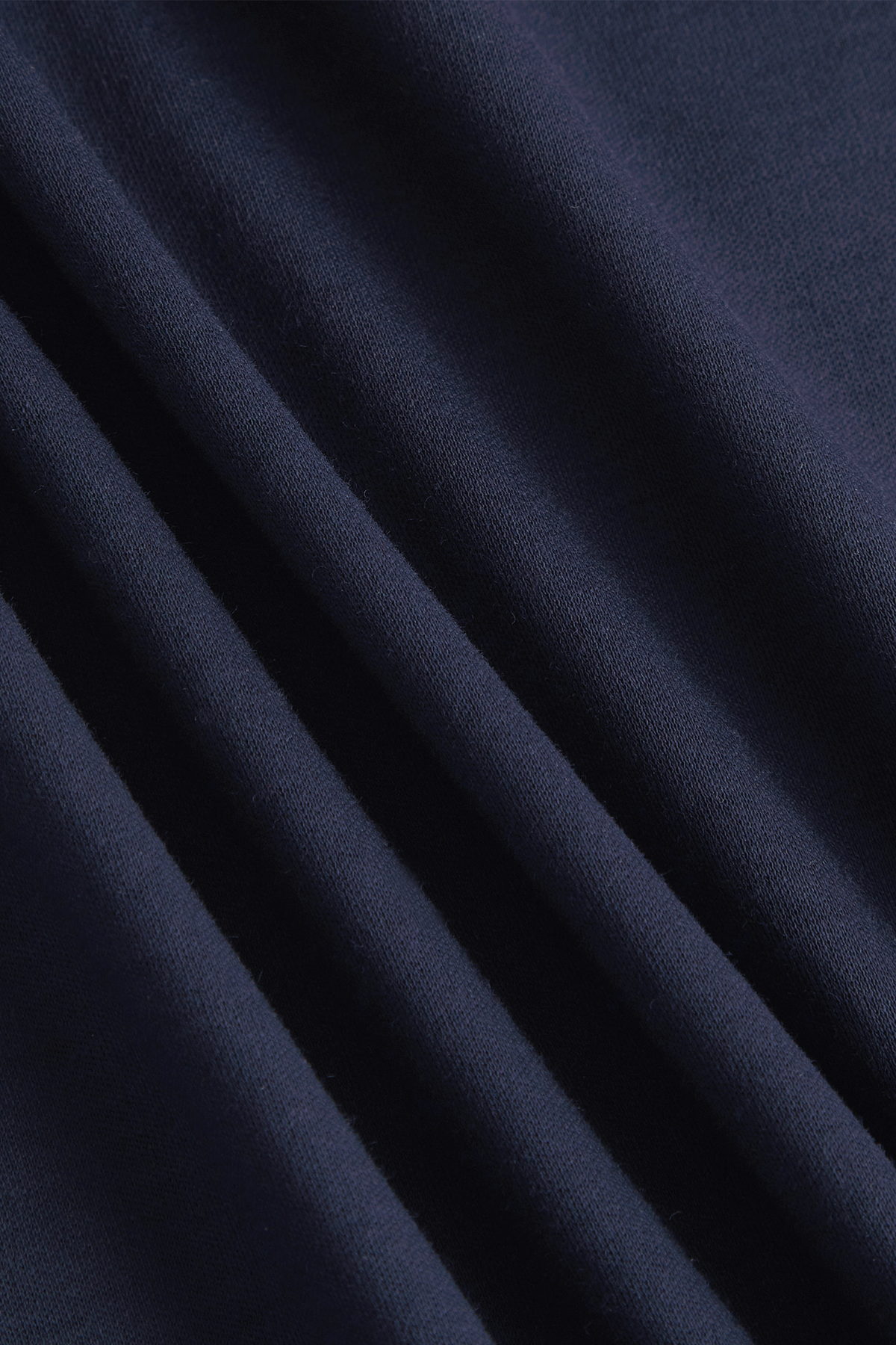 Luxe gemerceriseerd T-shirt - Marineblauw