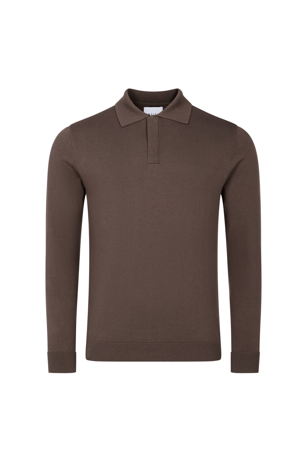 Andre Polo met lange mouwen en knoopsluiting - Mocha