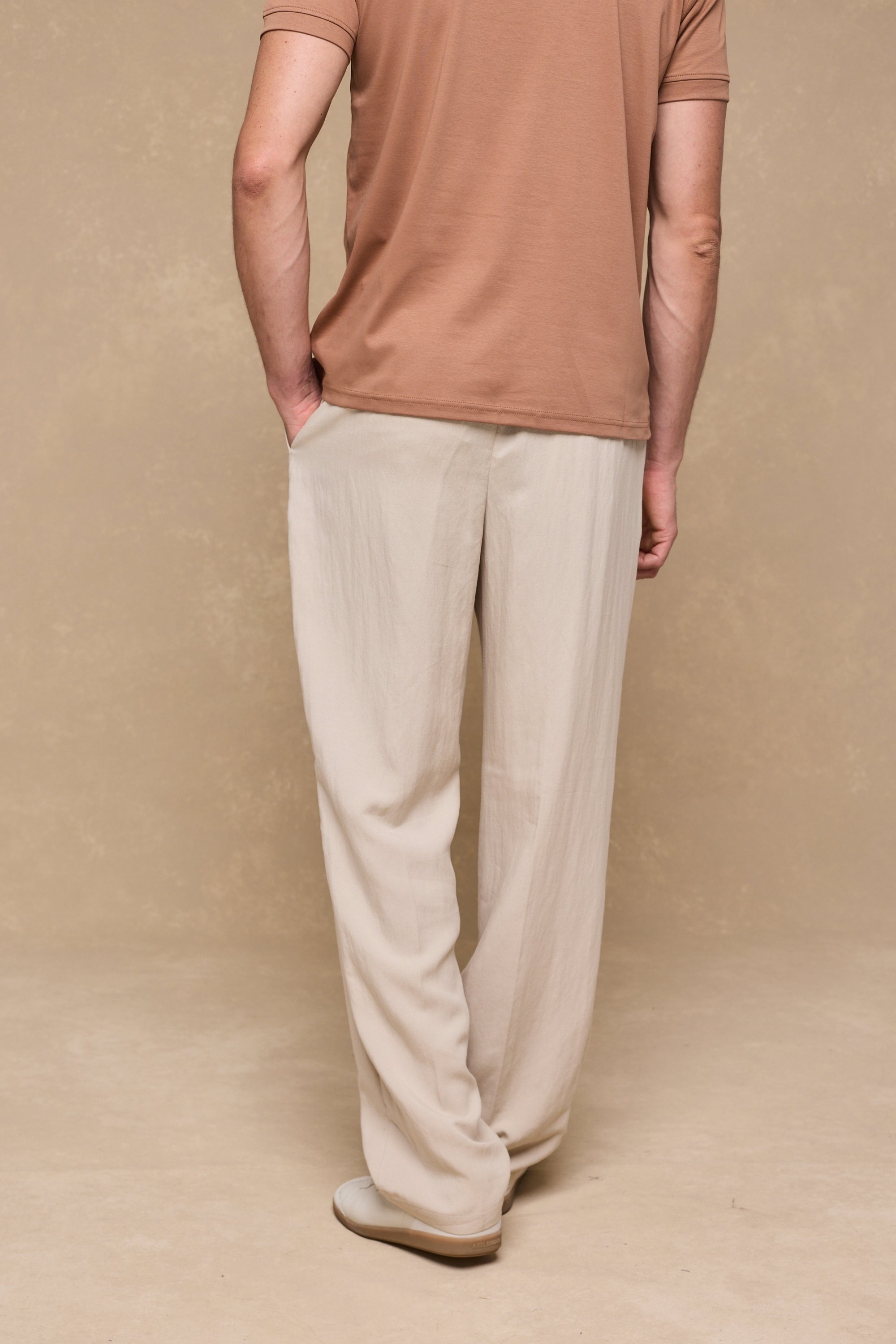 Helio geplooide relaxte broek - beige