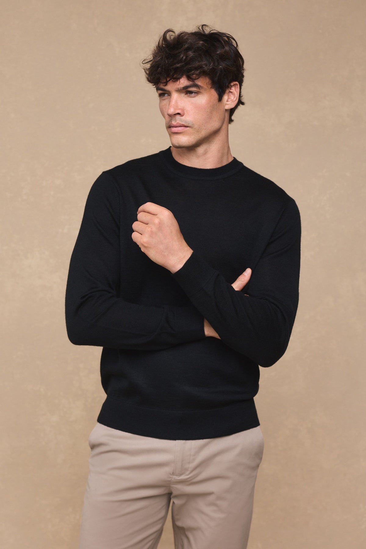 Rio Crew Neck Long Sleeve - Black