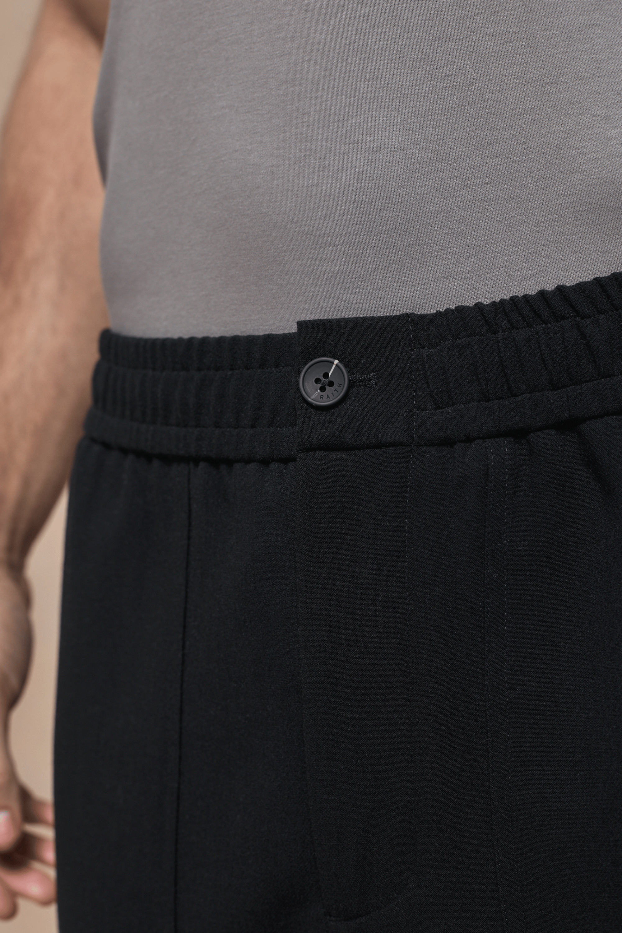 Julien Relaxed Pantalon met Panelen - Zwart