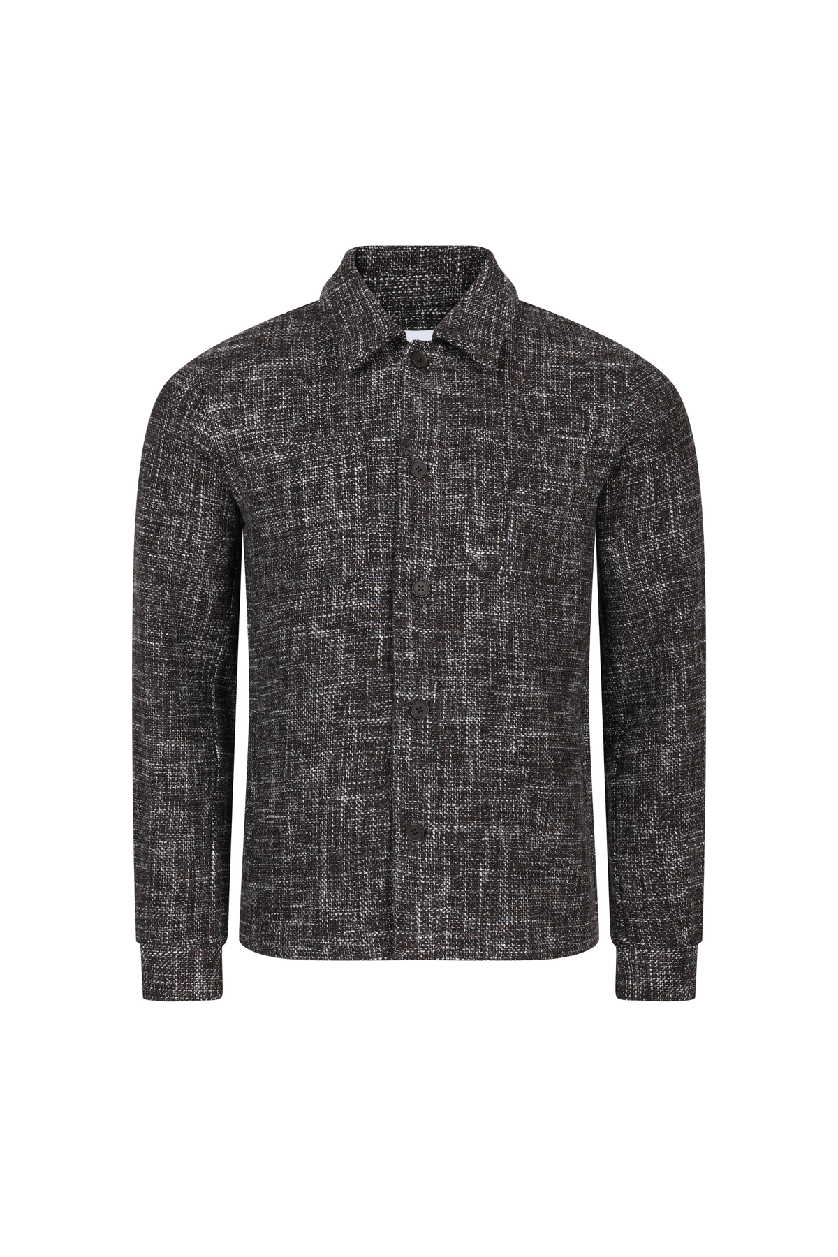 Vincent Tweed Overshirt - Brown Multi