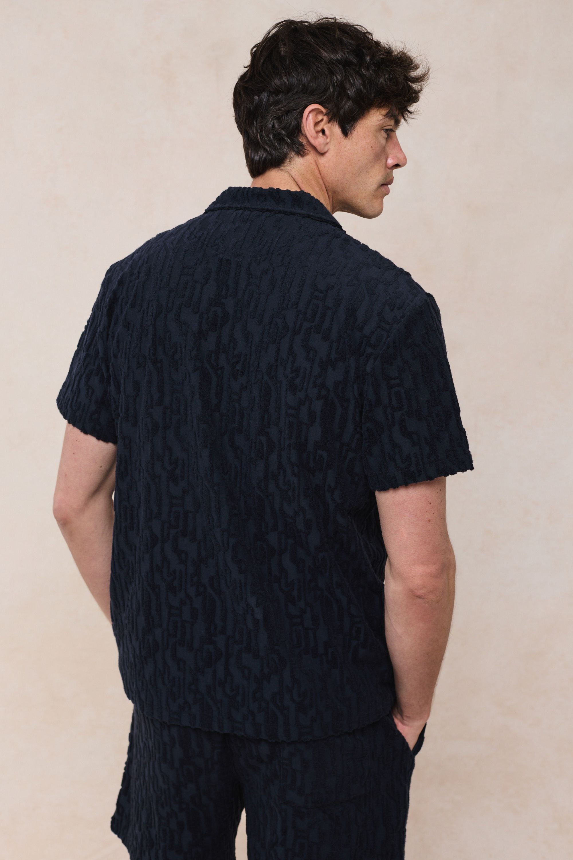 Fausto top set met fluweelachtige afwerking - Marineblauw