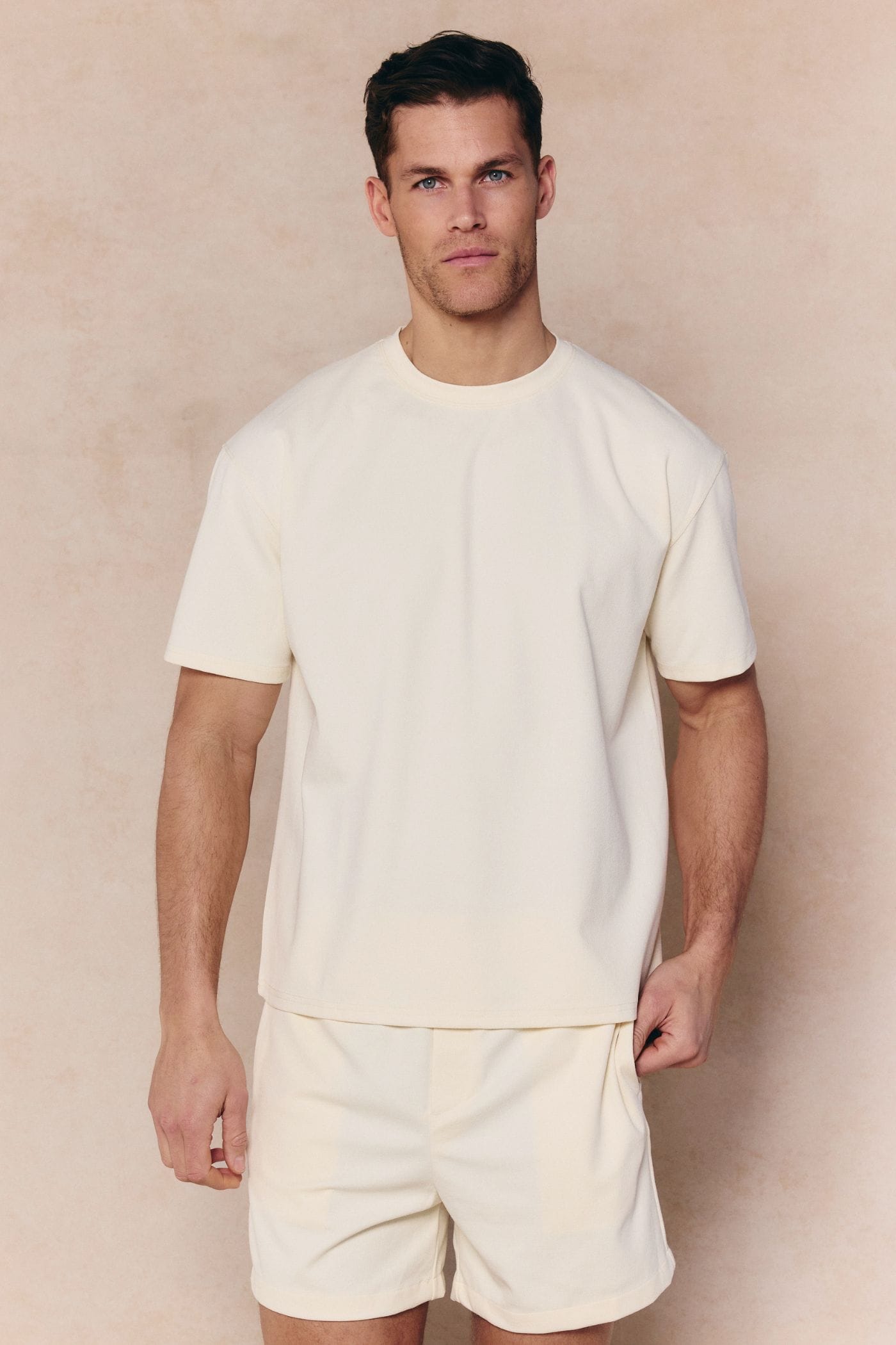 Tomas Elasticated Waist Short - Ecru