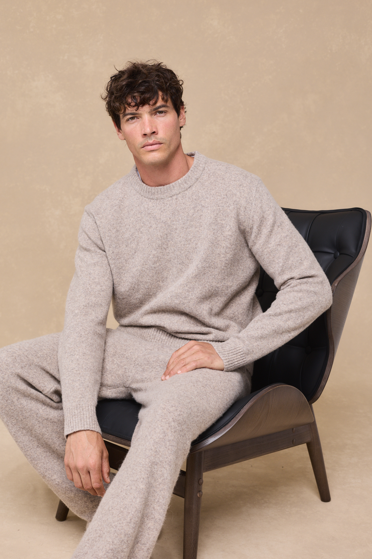 Hayes Knitted Trousers - Oatmeal