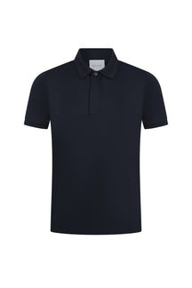 Santi gemerceriseerd poloshirt - marineblauw