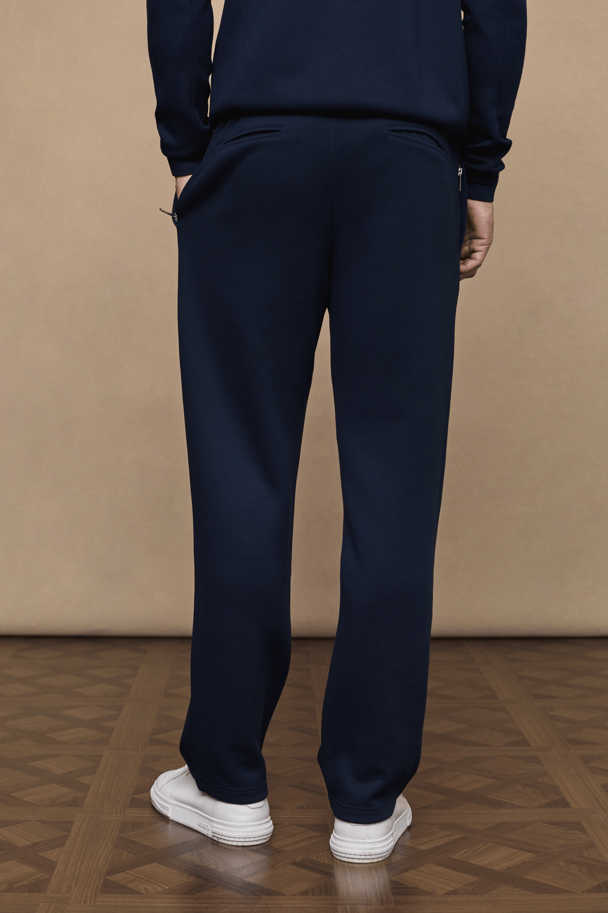 Luxe joggingbroek met rechte pijpen - marineblauw