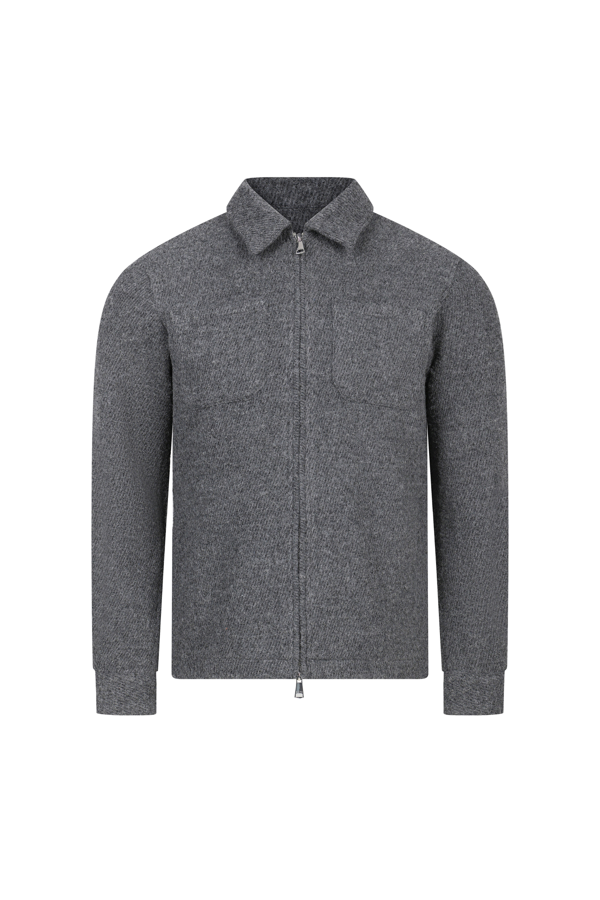 Reid Zip Thru Overshirt - Charcoal