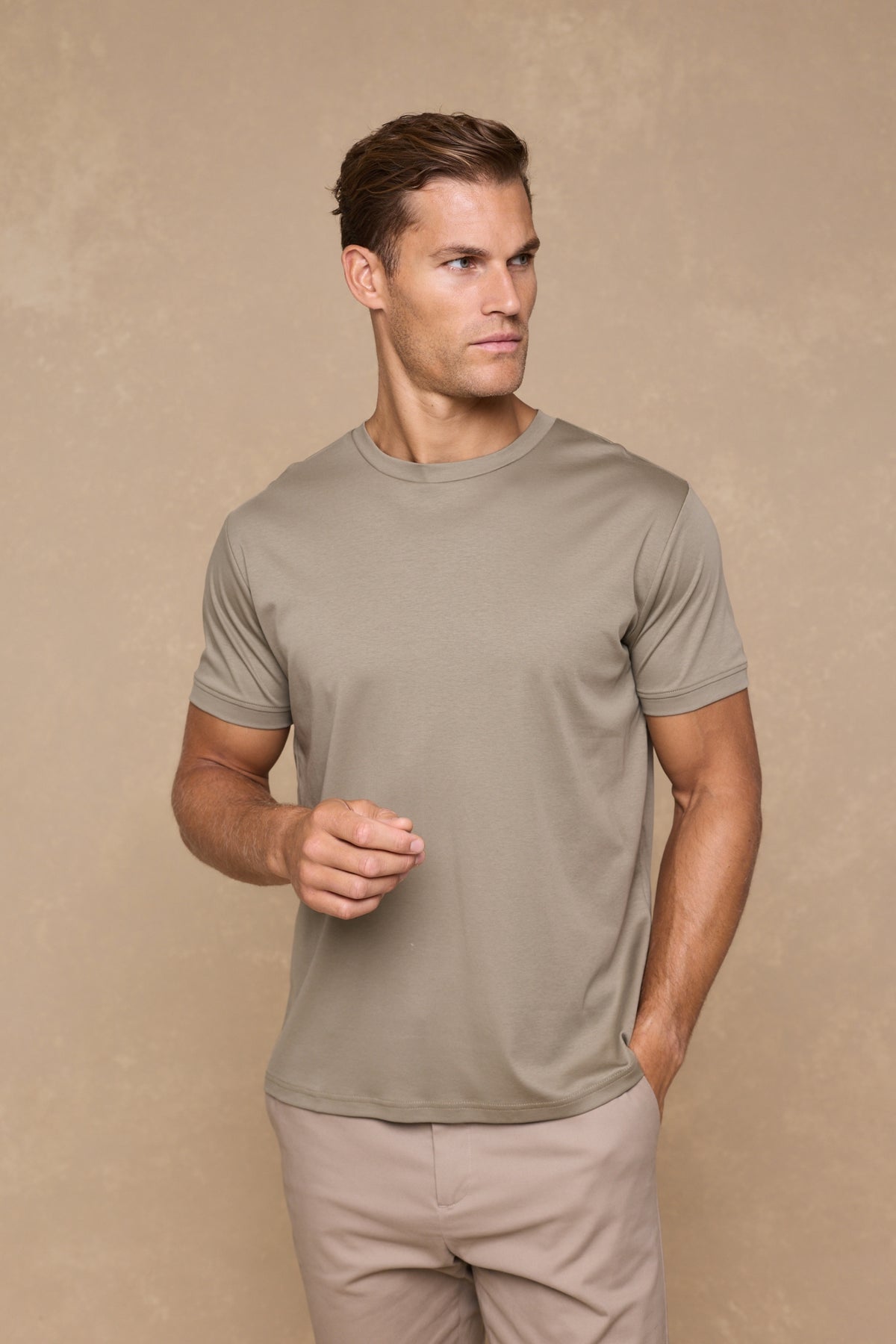 Luxe Mercerised T-Shirt - Dark Sage