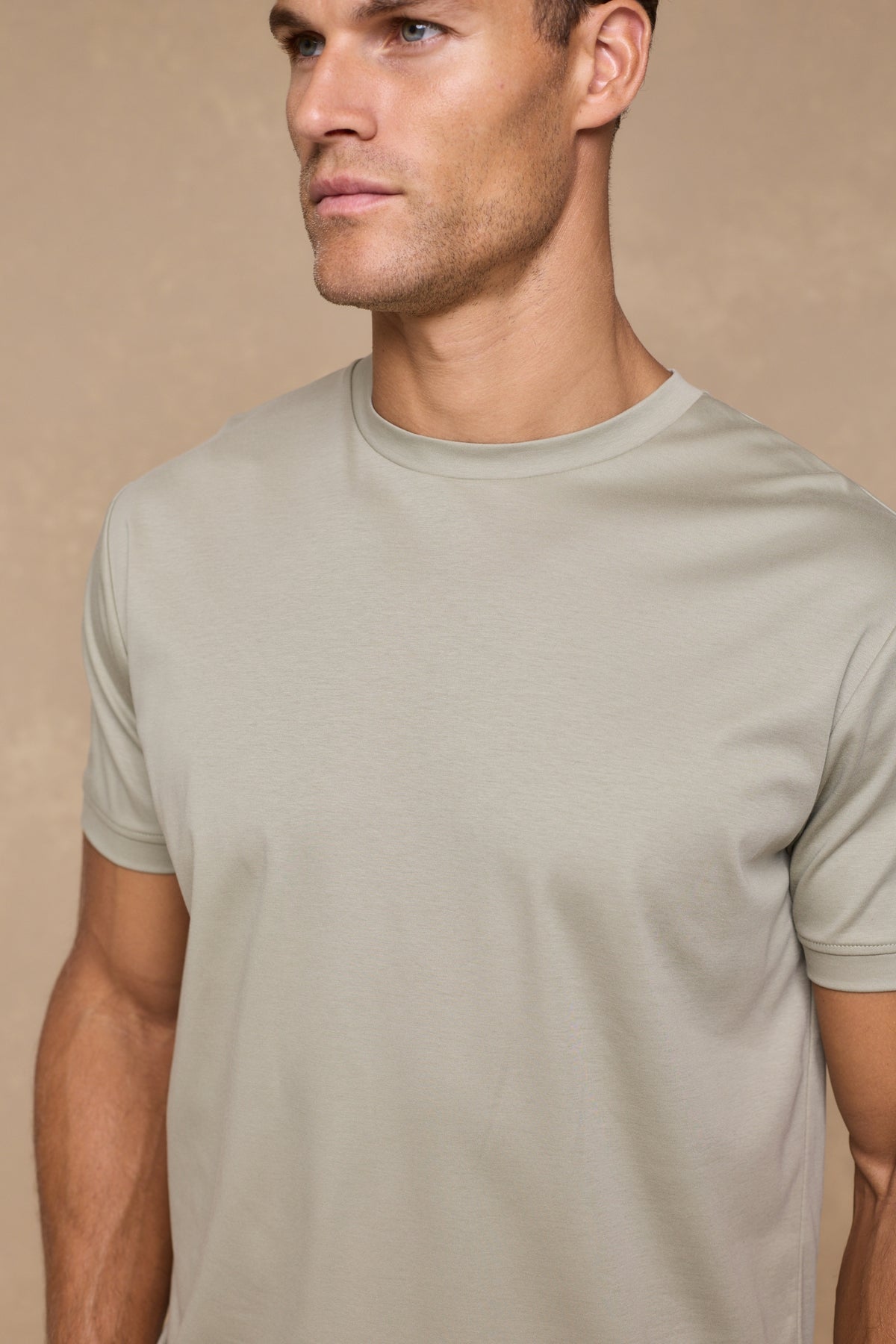 Luxe Mercerised T-Shirt - Light Sage
