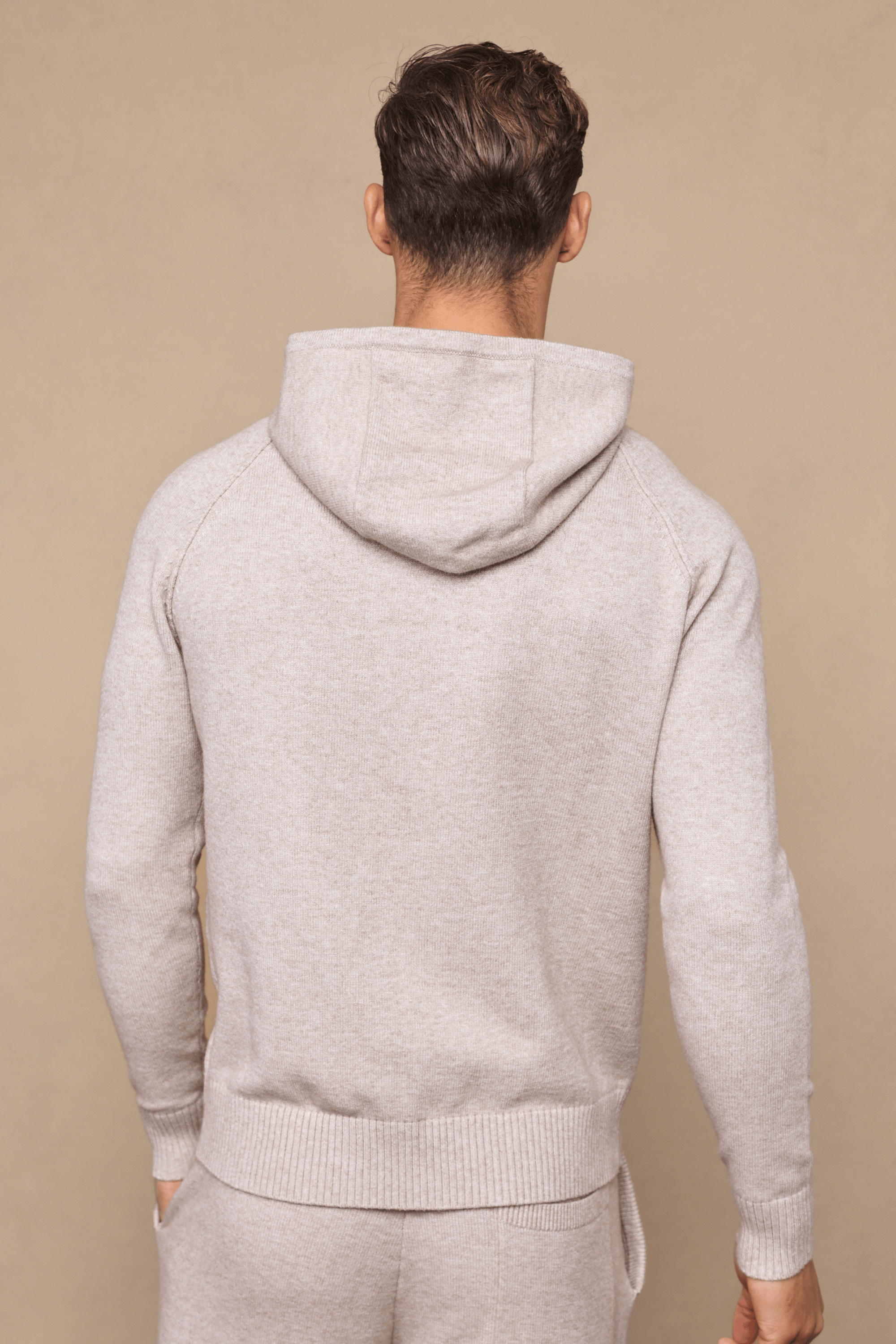 Rowan gebreide hoodie - Havermout