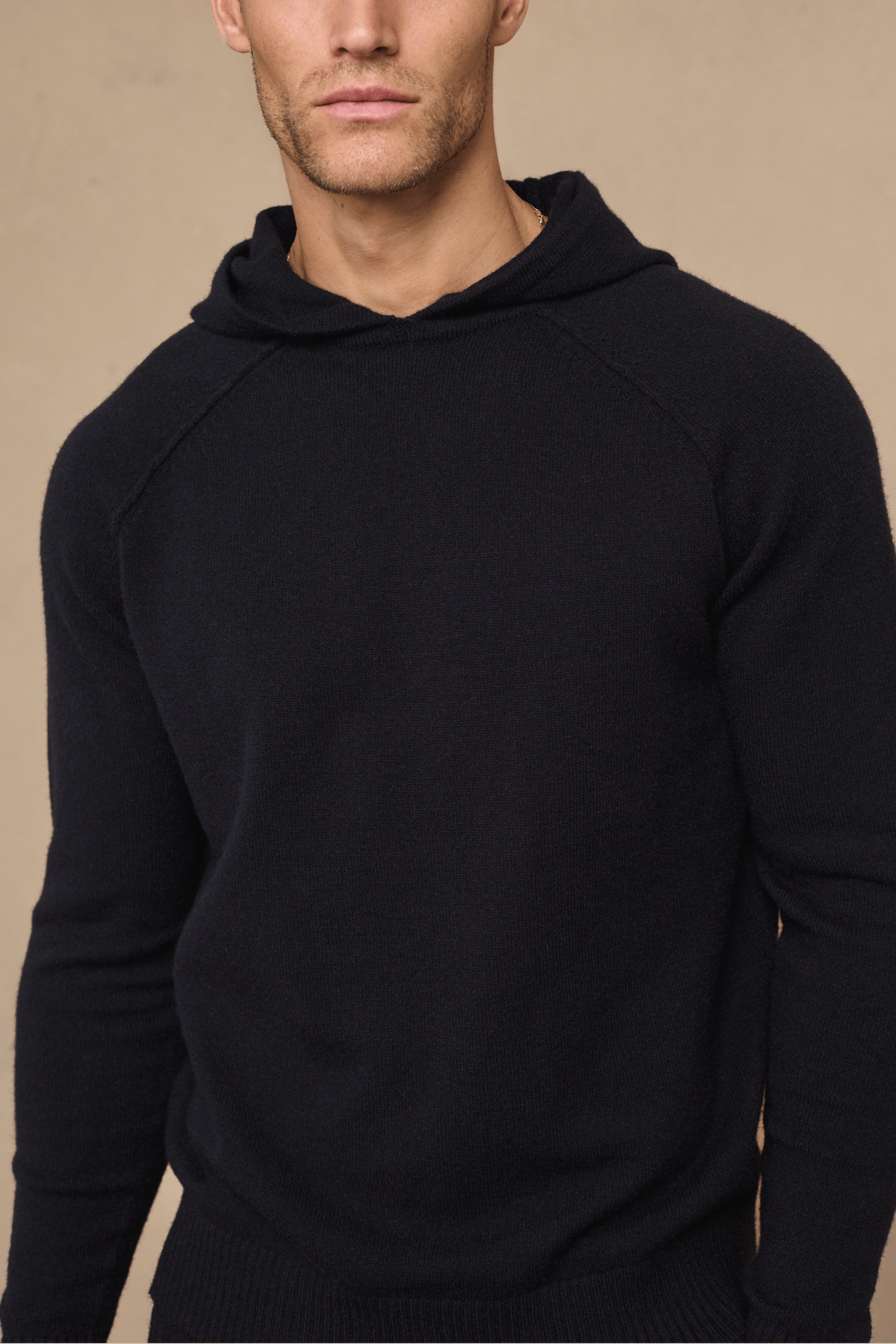Rowan gebreide hoodie - zwart