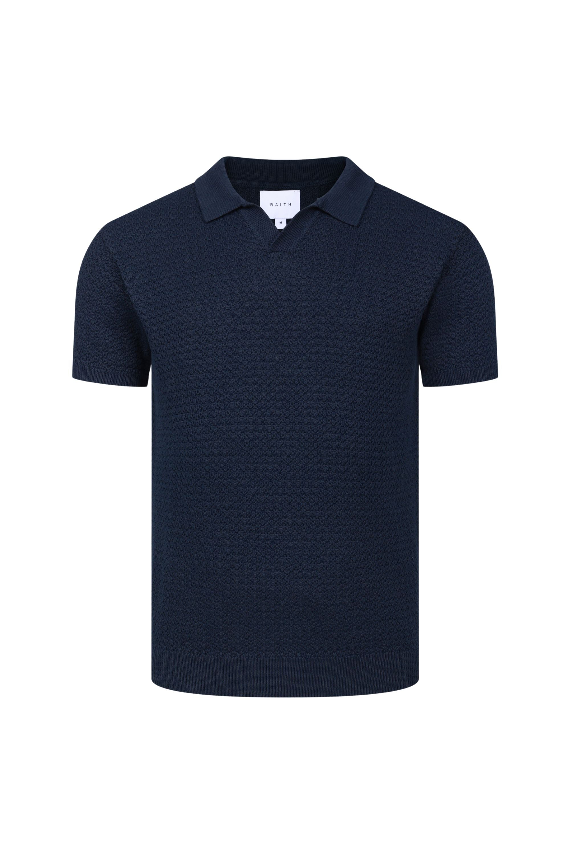 Rapha katoenen gebreide polo - marineblauw