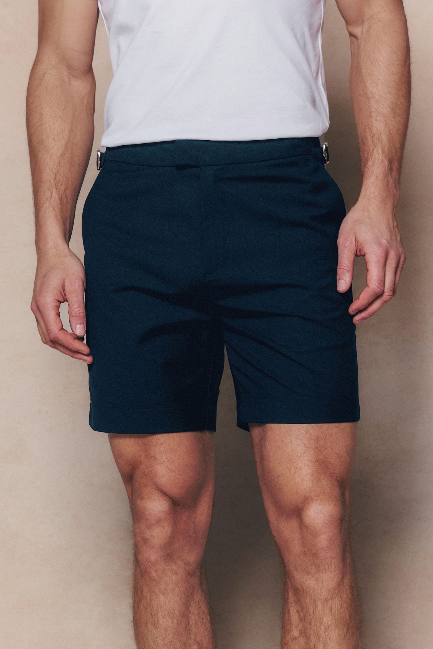 Jasper getailleerde korte broek - Marineblauw