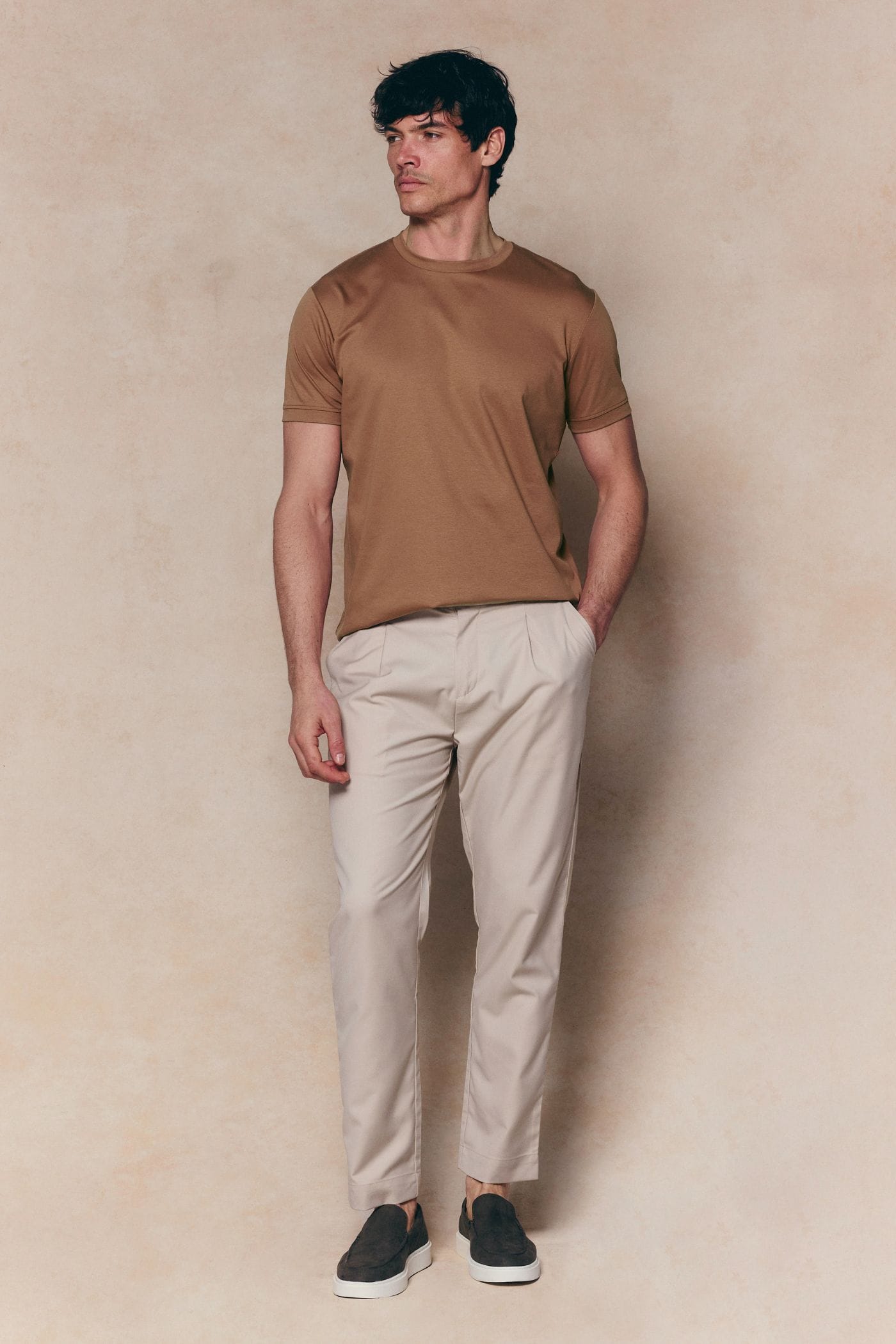 Jasper getailleerde broek - beige