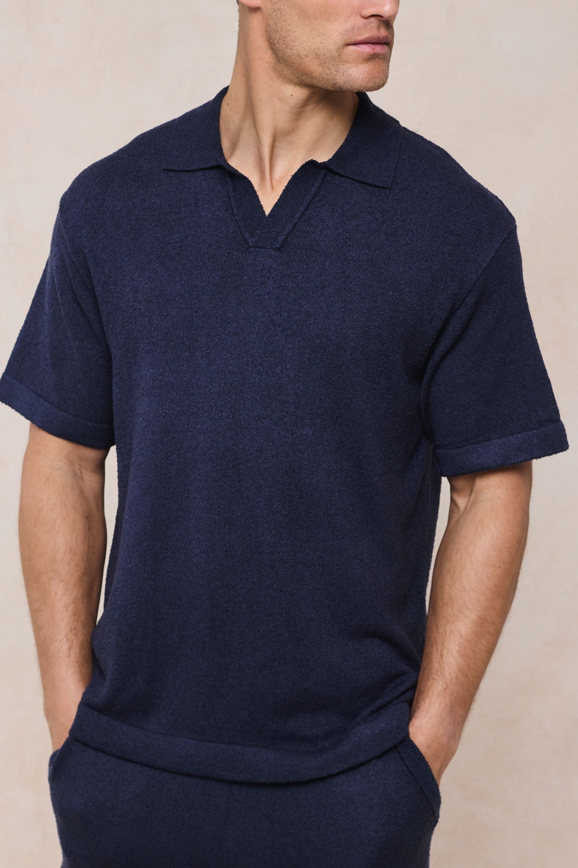 Miguel Boucle poloshirt - Marine