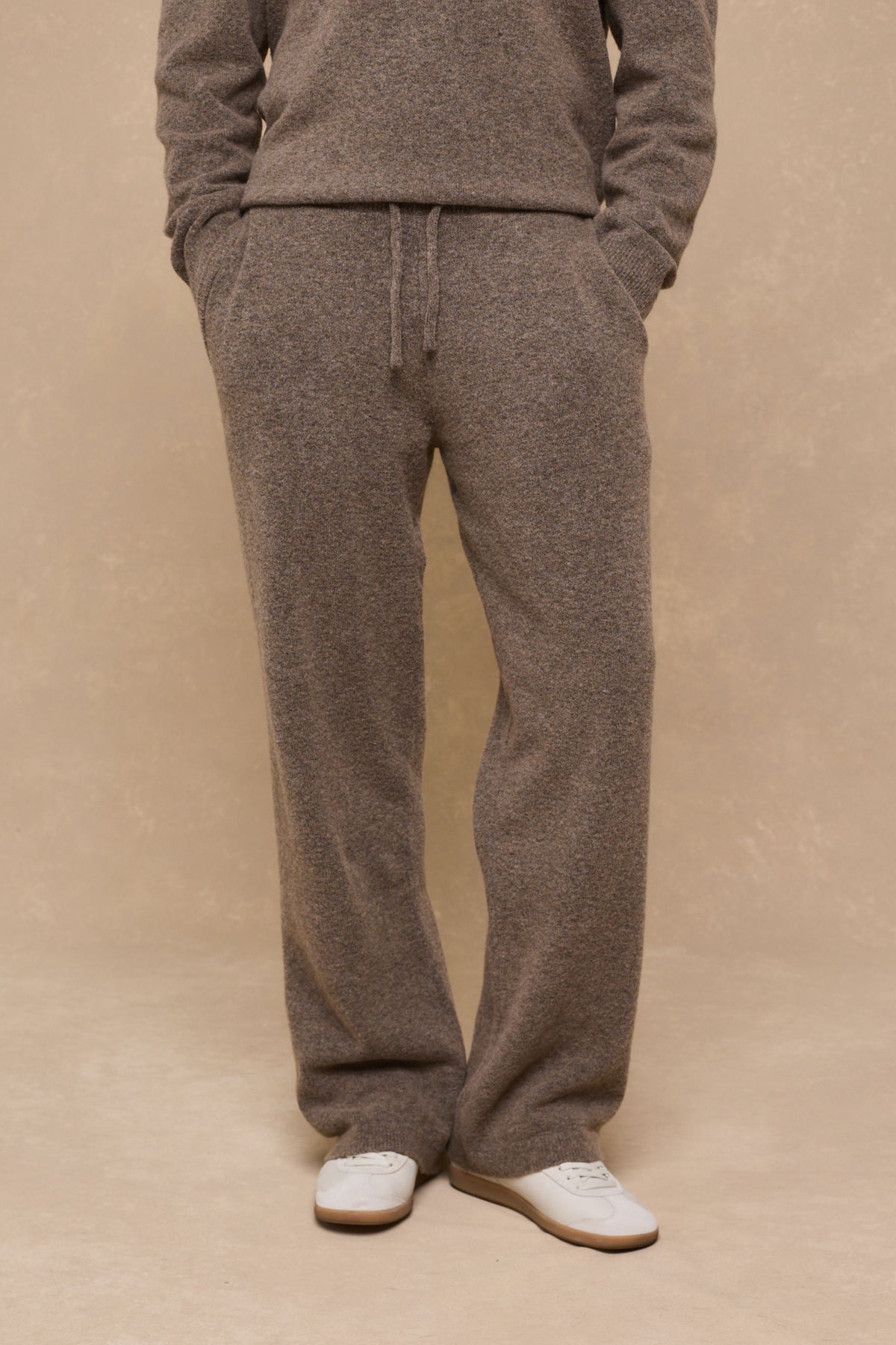 Otto Knitted Trousers - Brown Marl