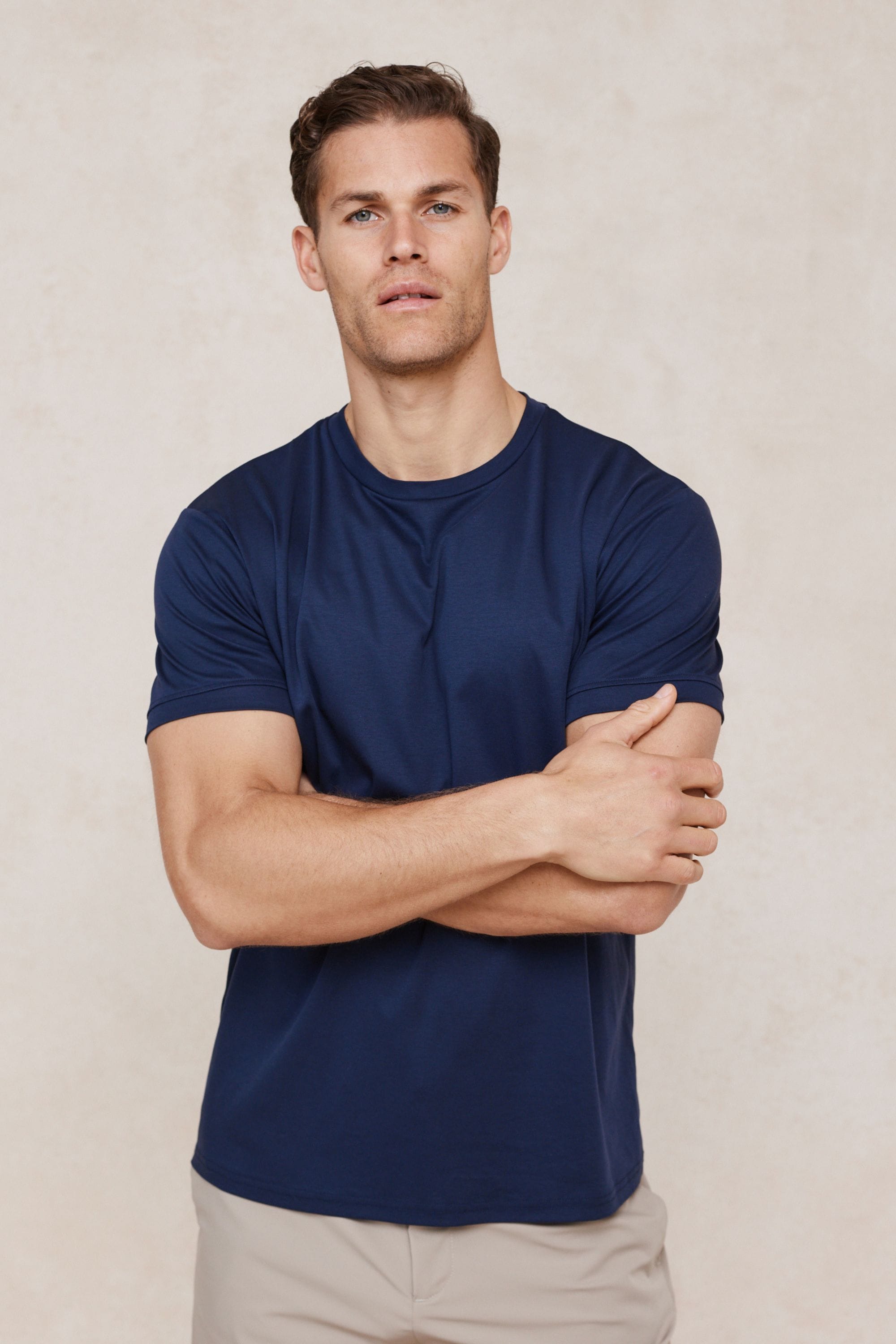 Luxe Mercerised T-Shirt - Navy