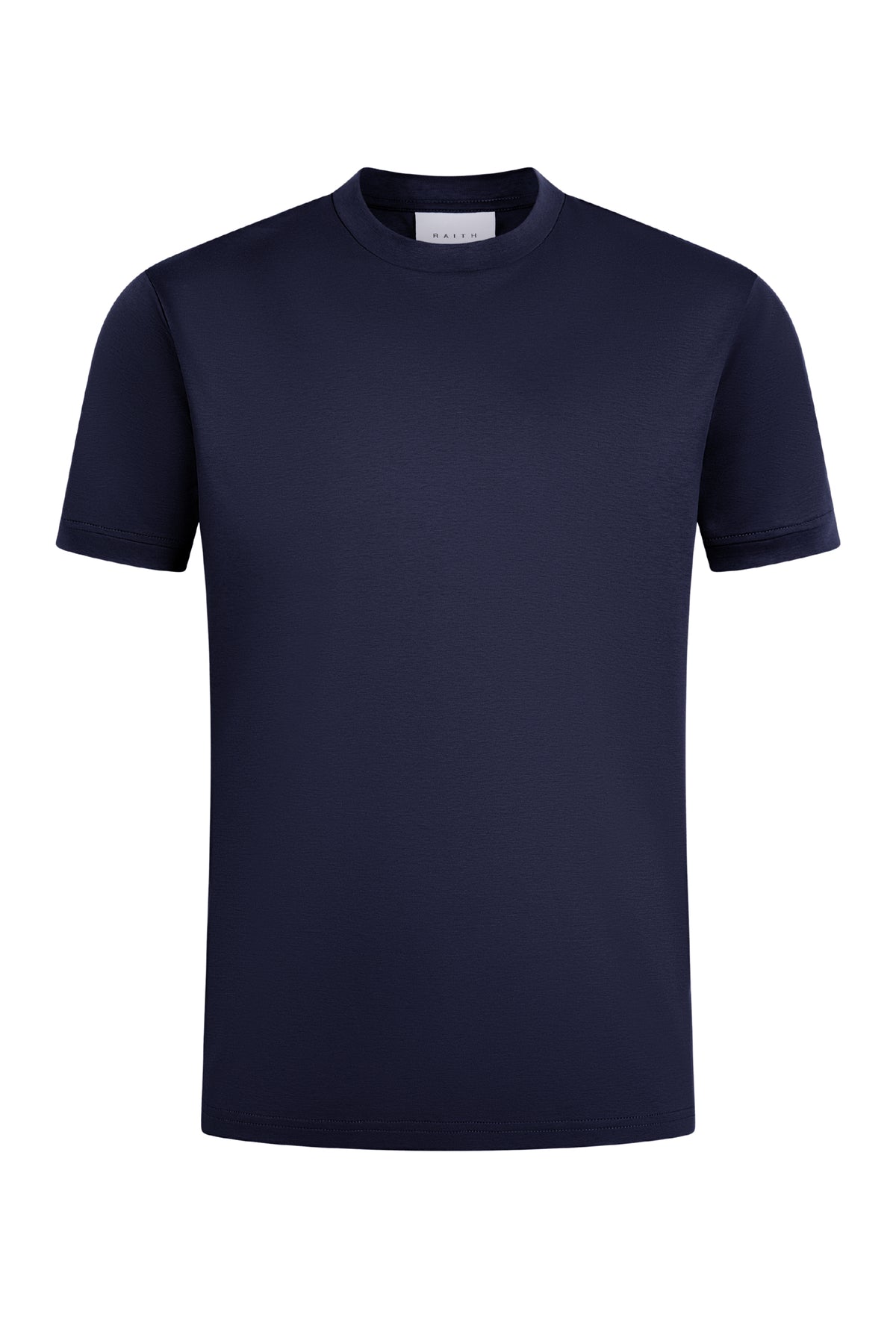 Luxe gemerceriseerd T-shirt - Marineblauw