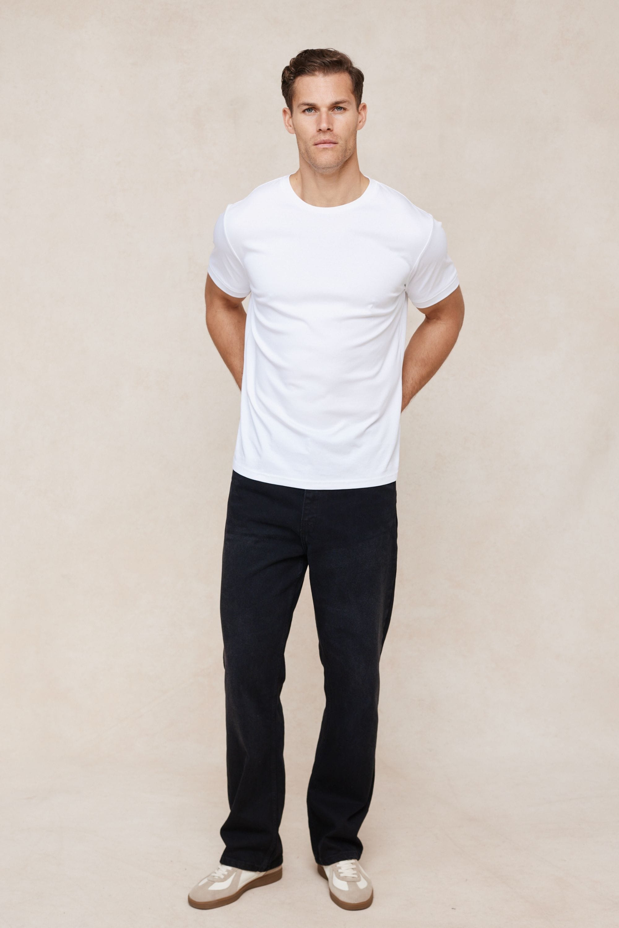 Luxe gemerceriseerd T-shirt - Wit
