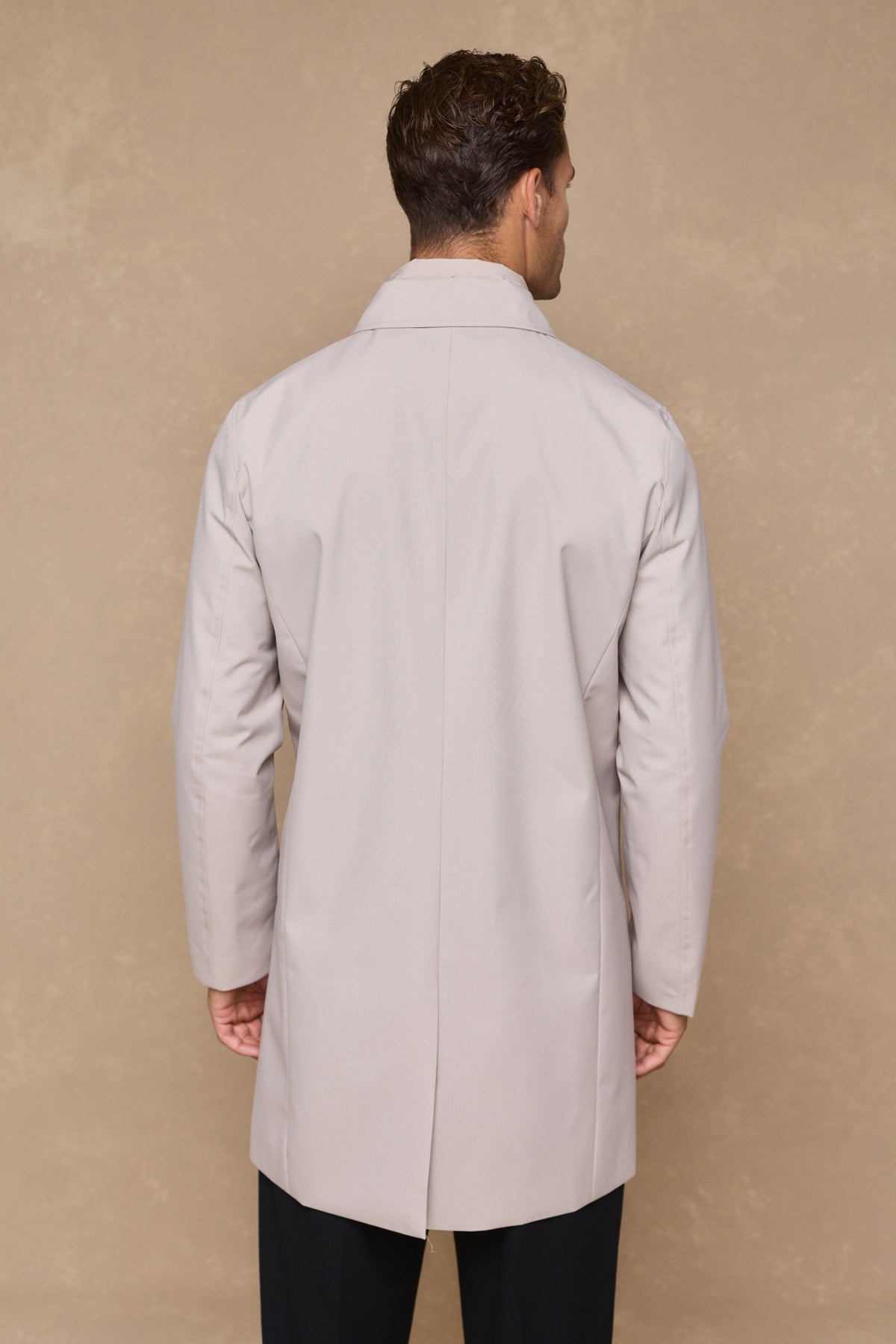 Portico trenchcoat met afneembaar inzetstuk - Steen