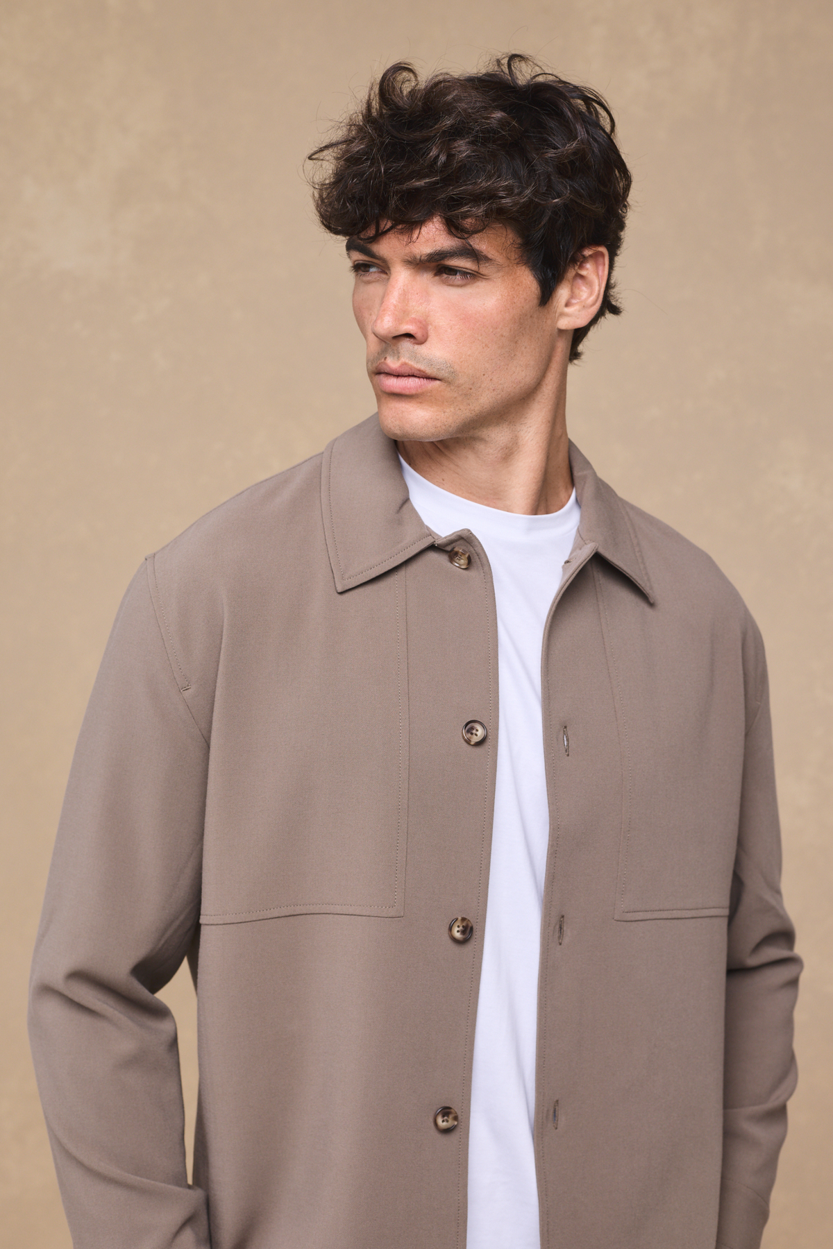Julien Relaxed Panelled Jacket - Olive