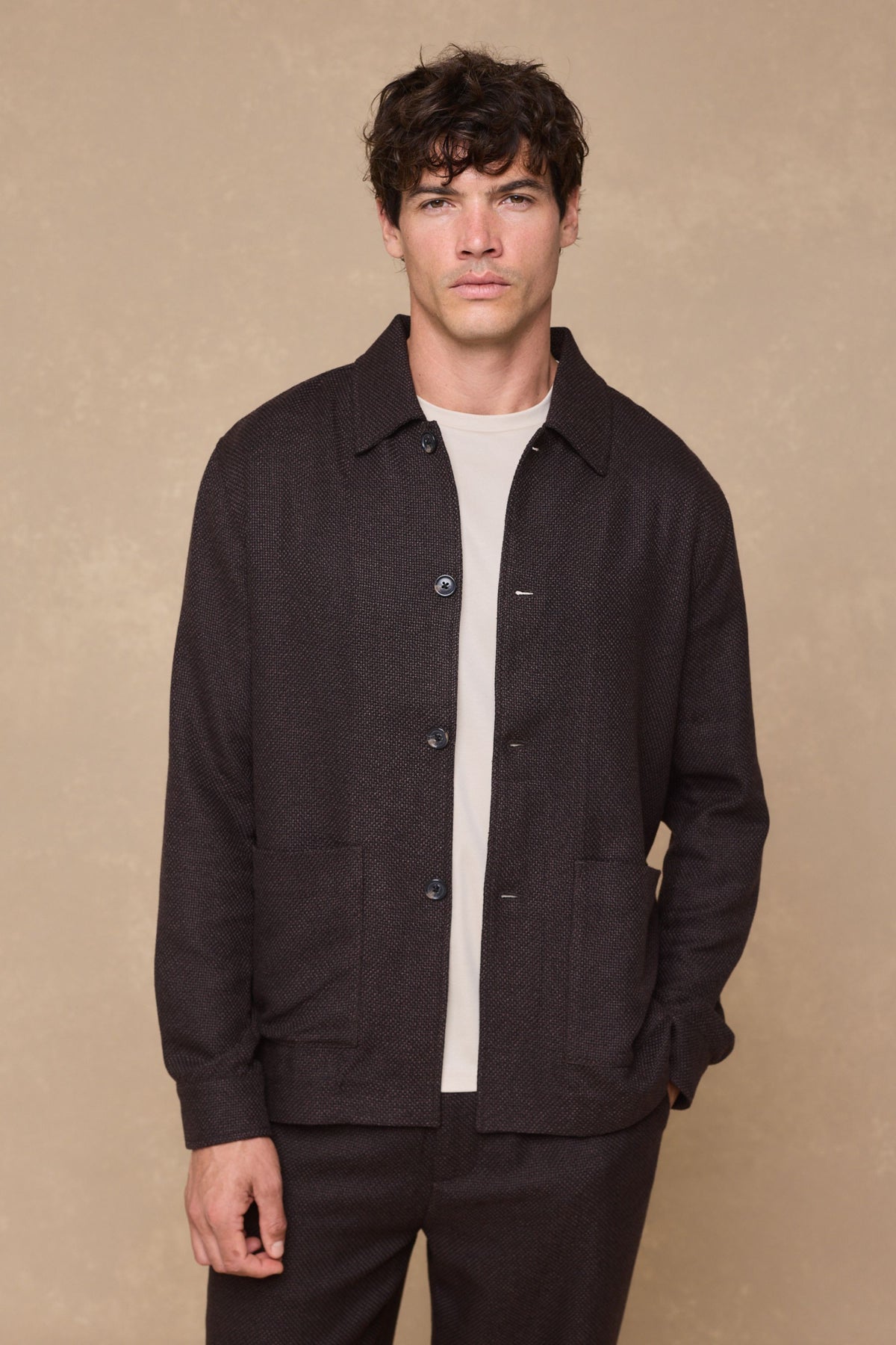 Lawrence Patch Pocket Shacket - Brown