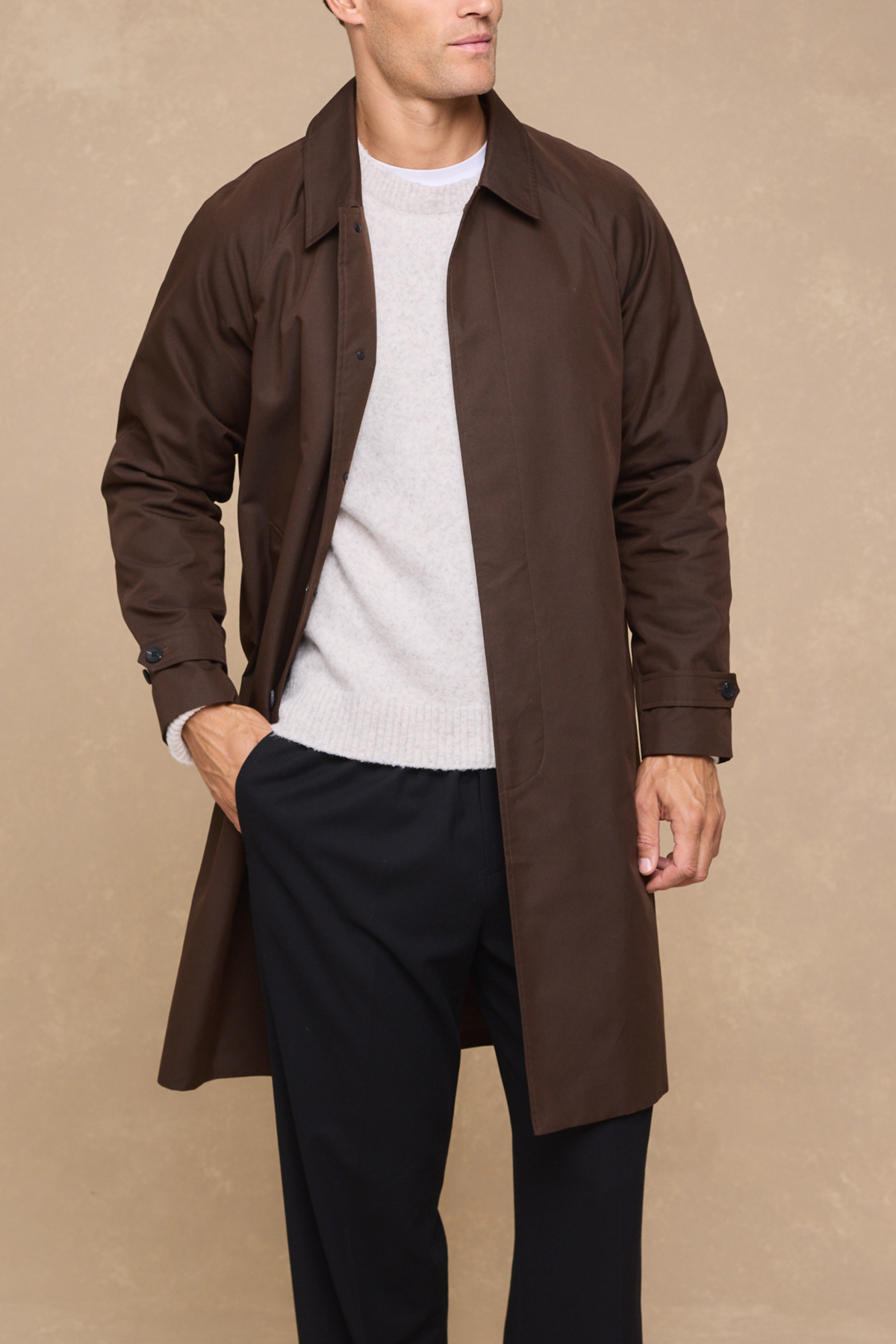 Iver Heavy Cotton Trench - Brown