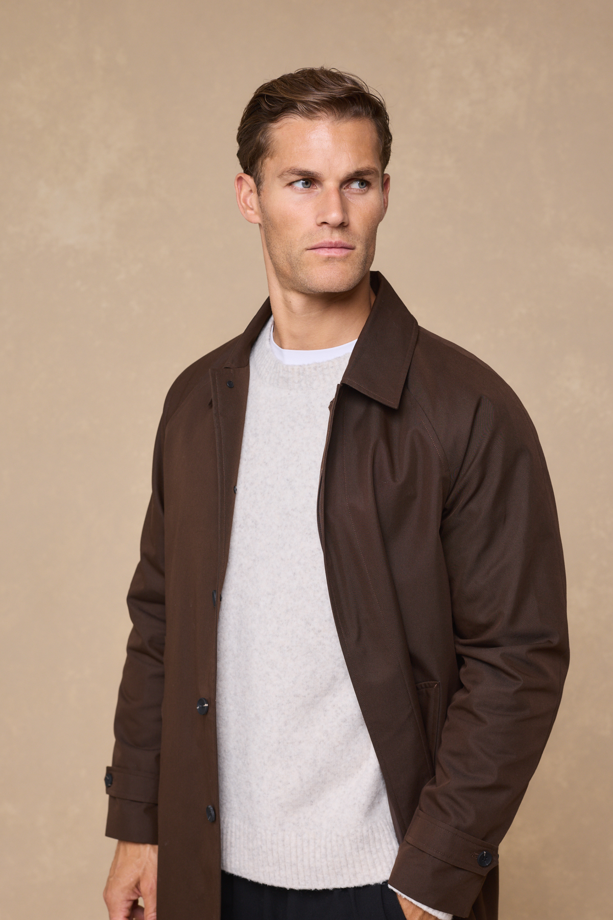 Iver Heavy Cotton Trench - Brown