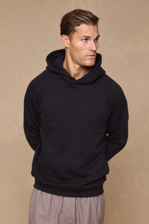 Axel Relaxed Panelled Hoodie - Black