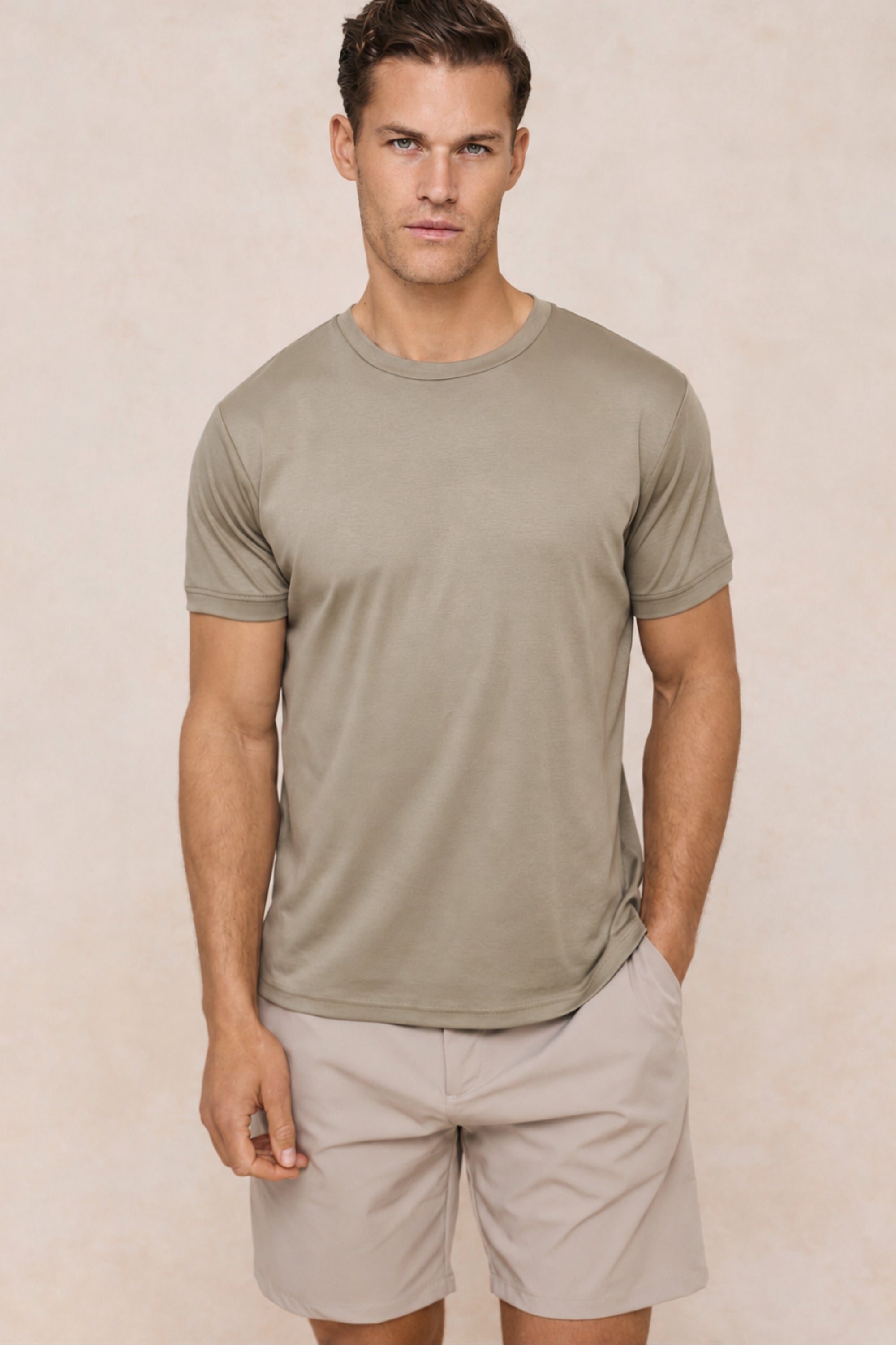 Luxe Mercerised T-Shirt - Dark Sage