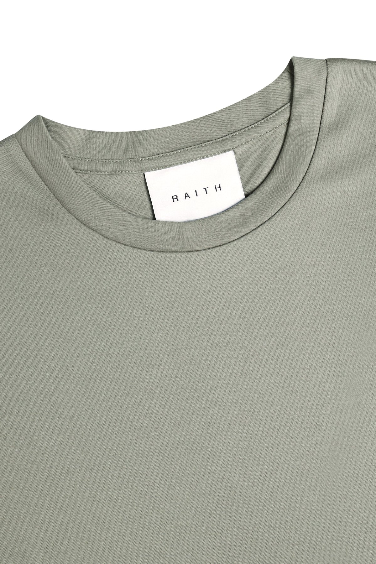 Luxe gemerceriseerd T-shirt - Licht saliegroen