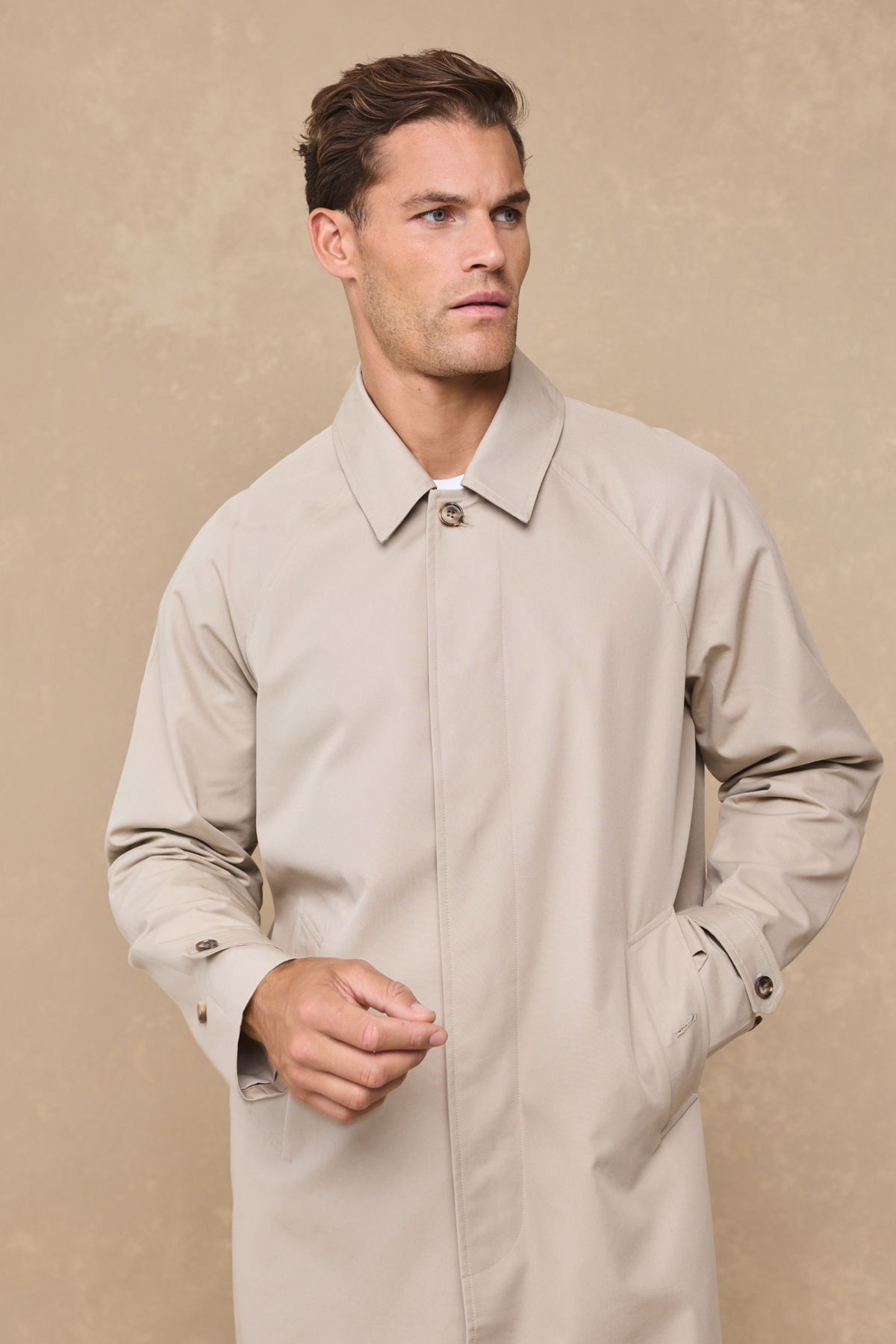 Iver Heavy Cotton Trench - Beige