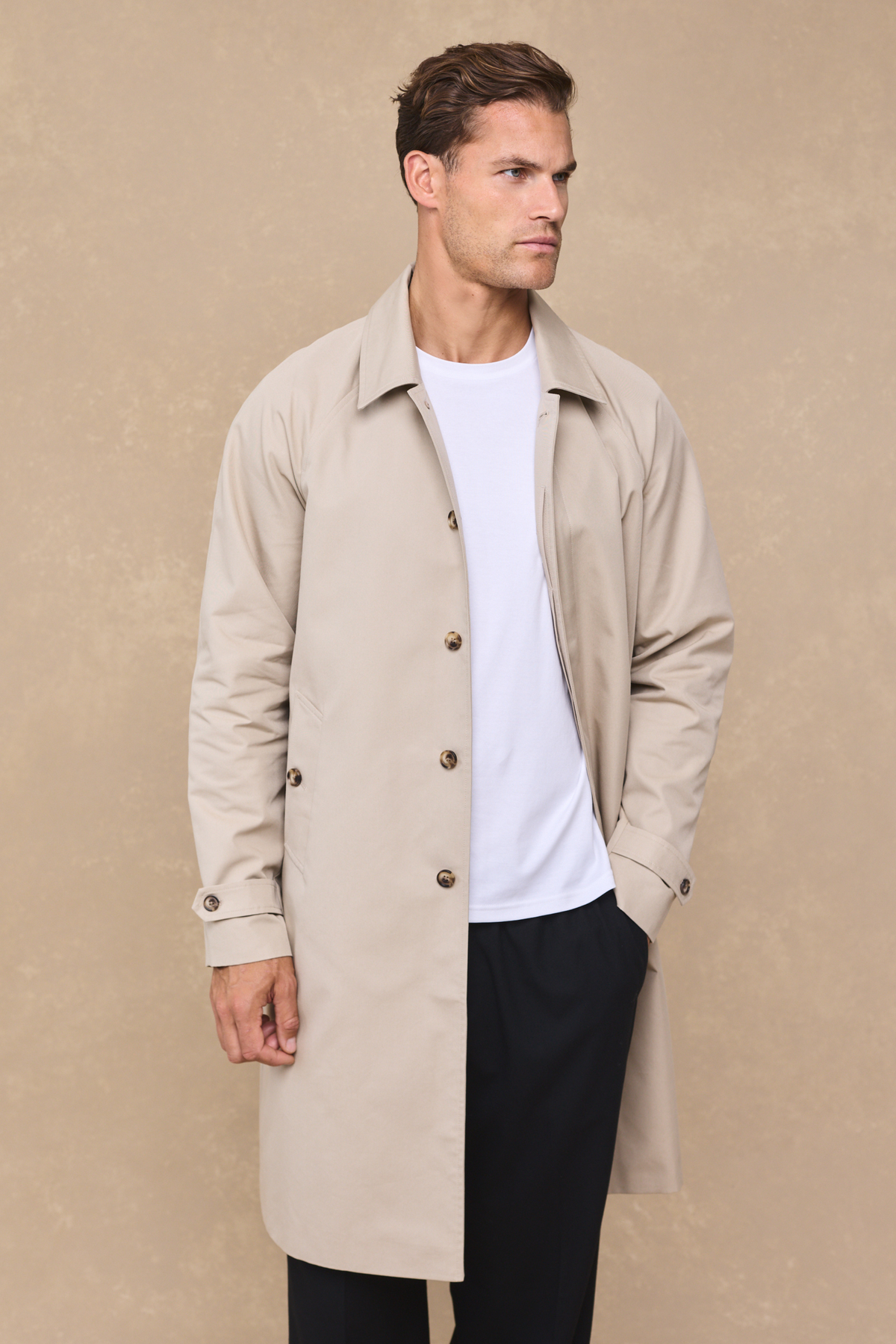 Iver Heavy Cotton Trench - Beige