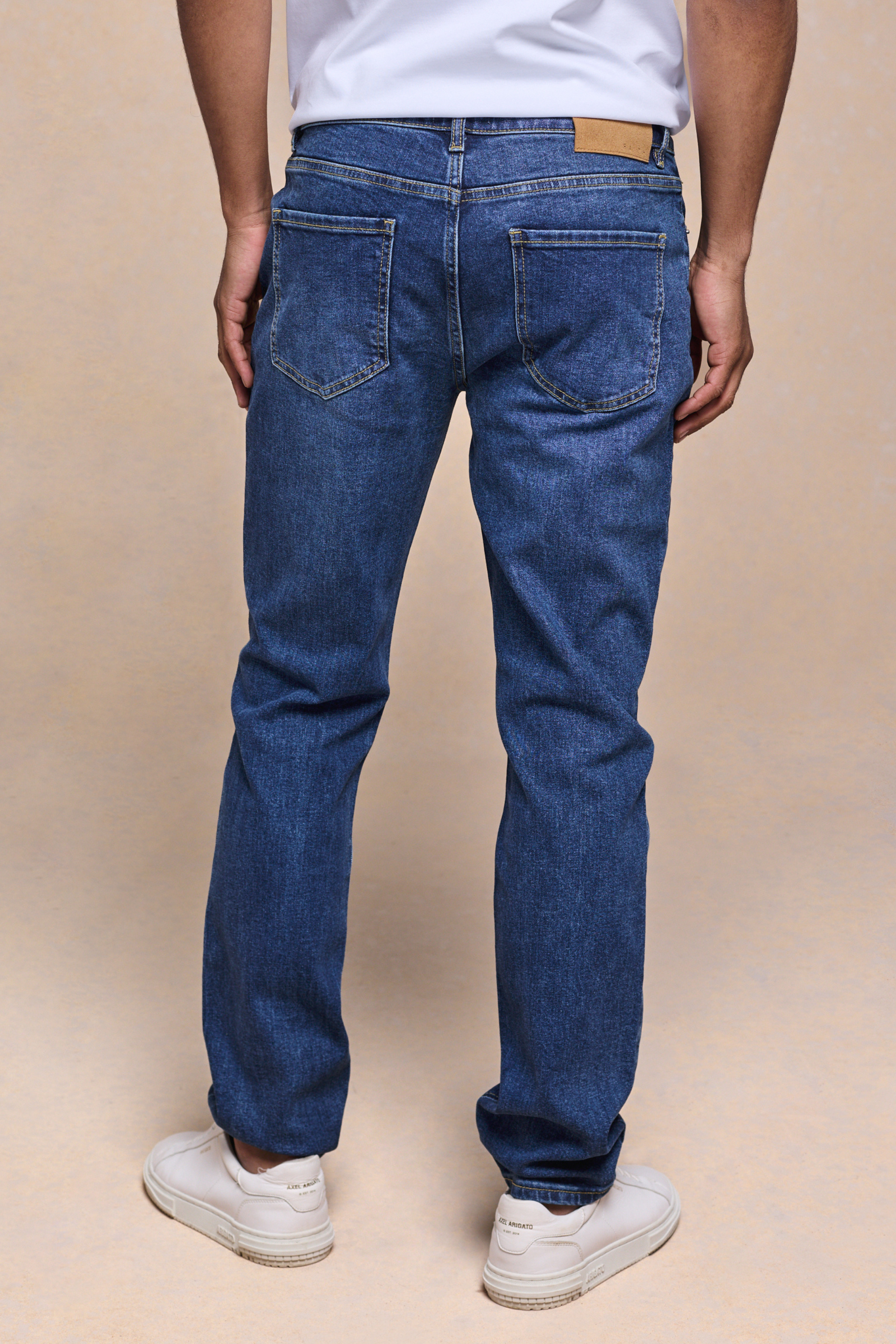 Marco Washed Jeans - Middelblauwe Indigo