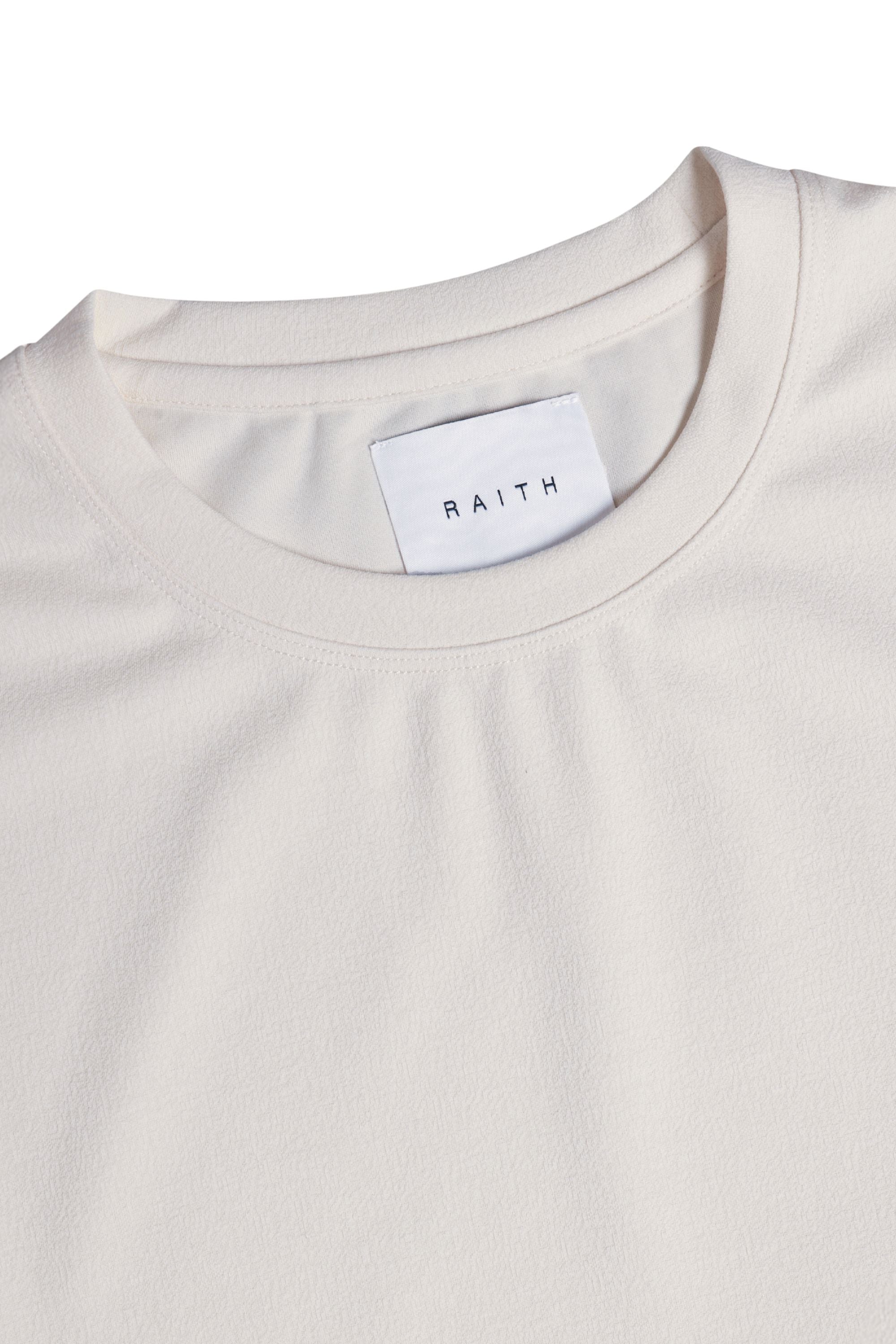 Tomas T-shirt met ronde hals en kreukels - Ecru