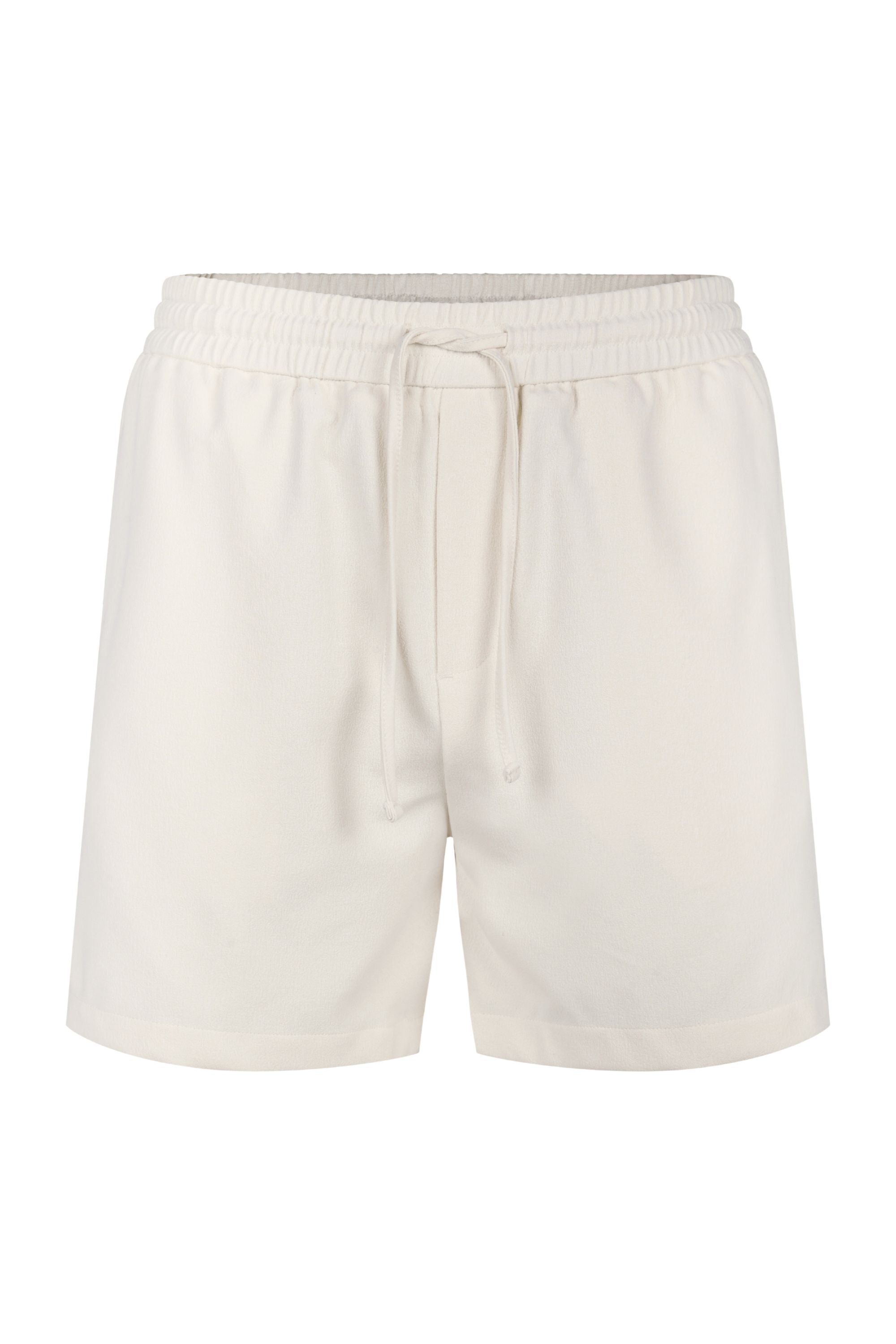 Tomas korte broek met elastische tailleband - Ecru