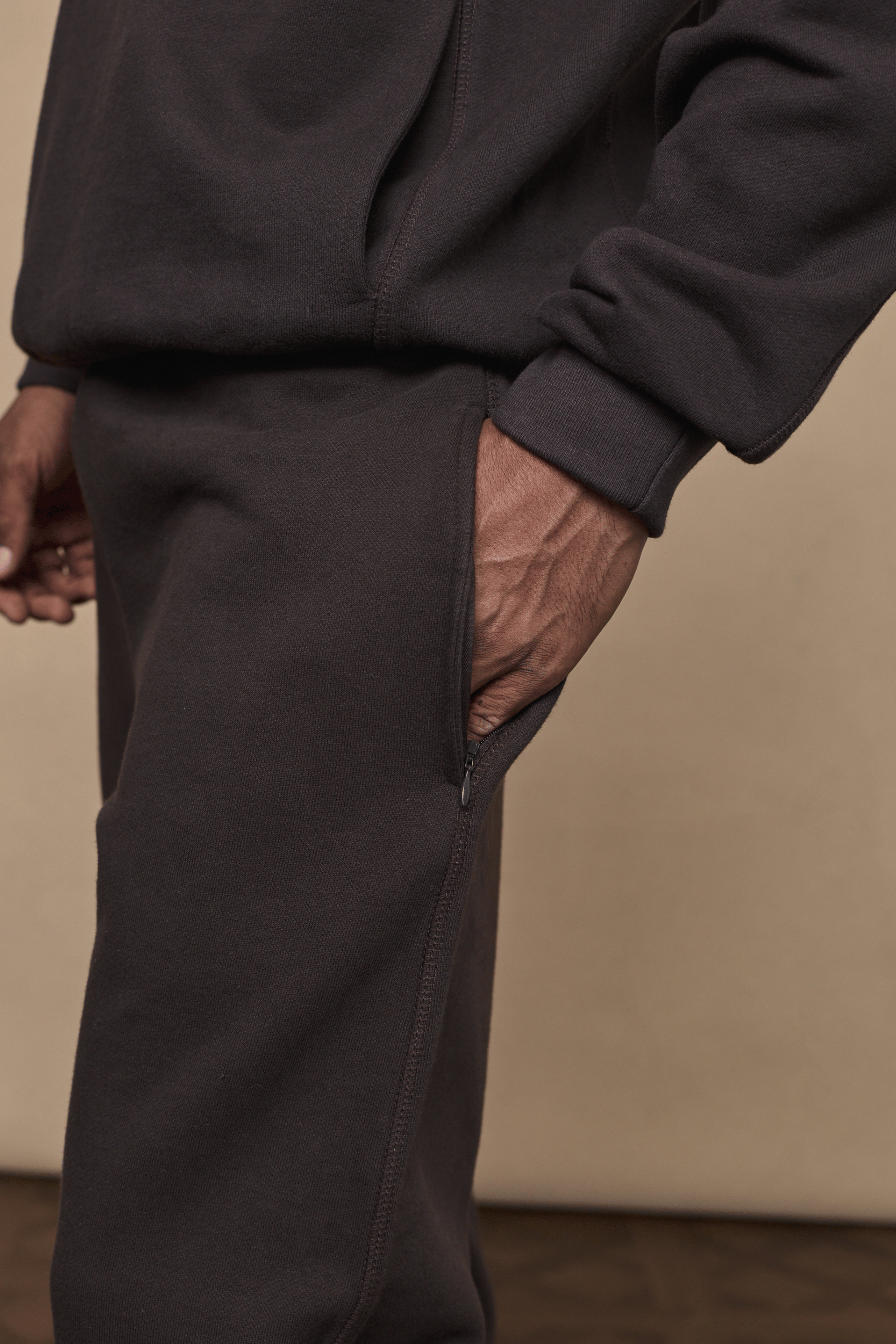 Axel joggingbroek met rechte pijpen - Donkerbruin