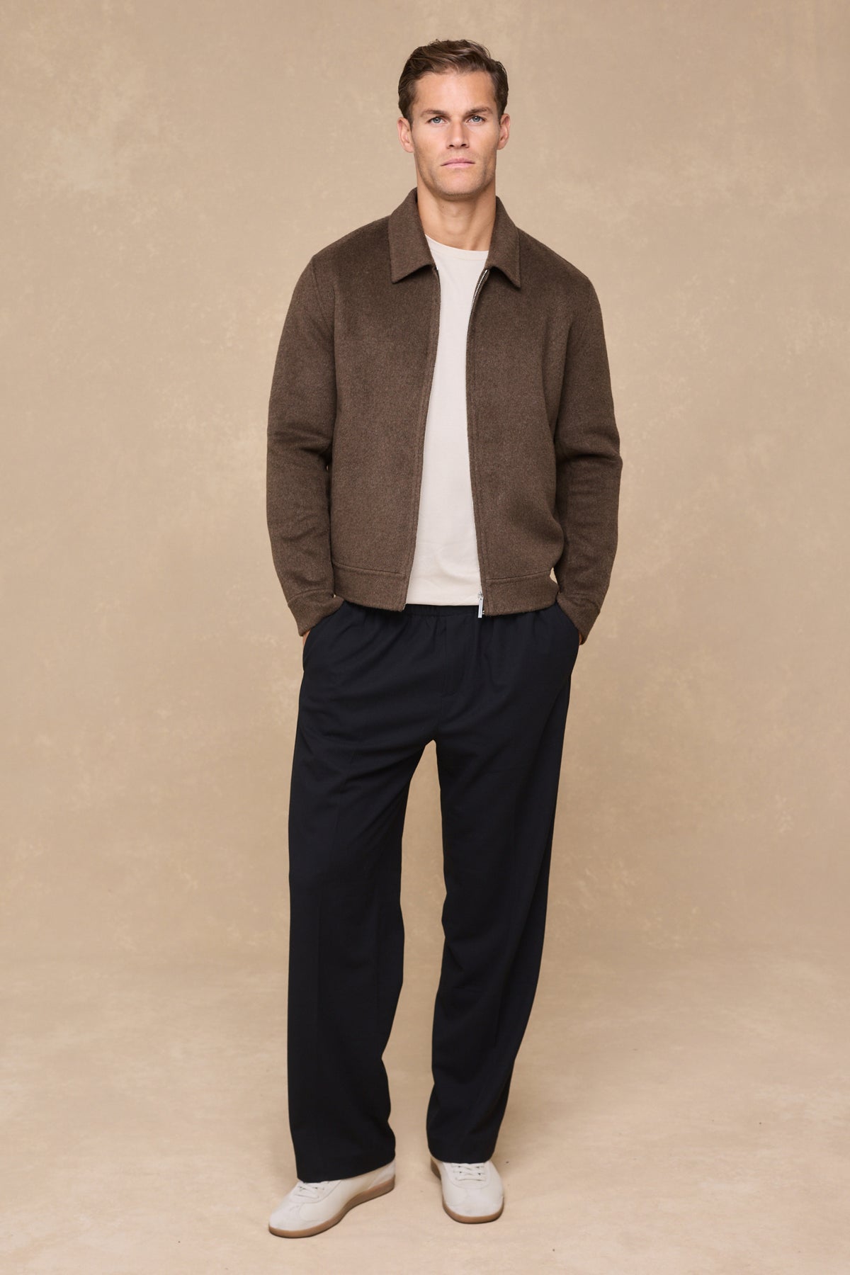 Finn Splittable Seam Zip Through Jacket - Khaki