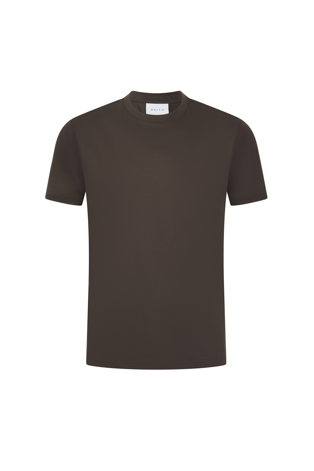 Luxe gemerceriseerd T-shirt - Bruin